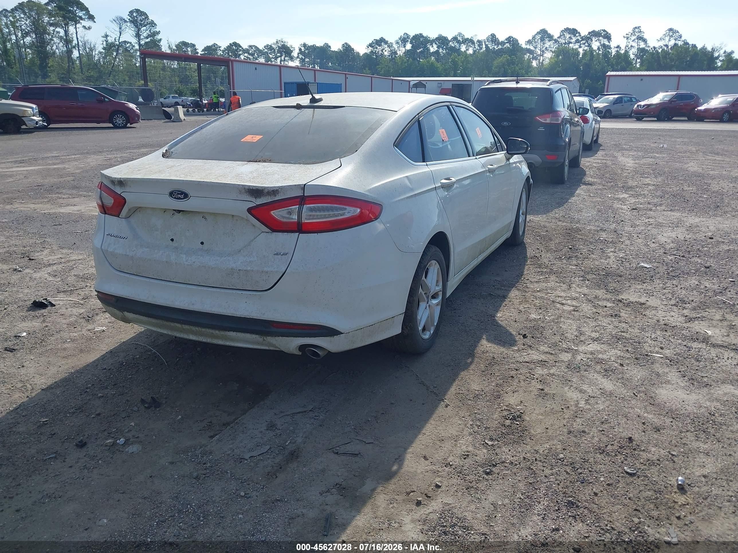 2015 Ford Fusion Se White vin: 3FA6P0H72FR153467
