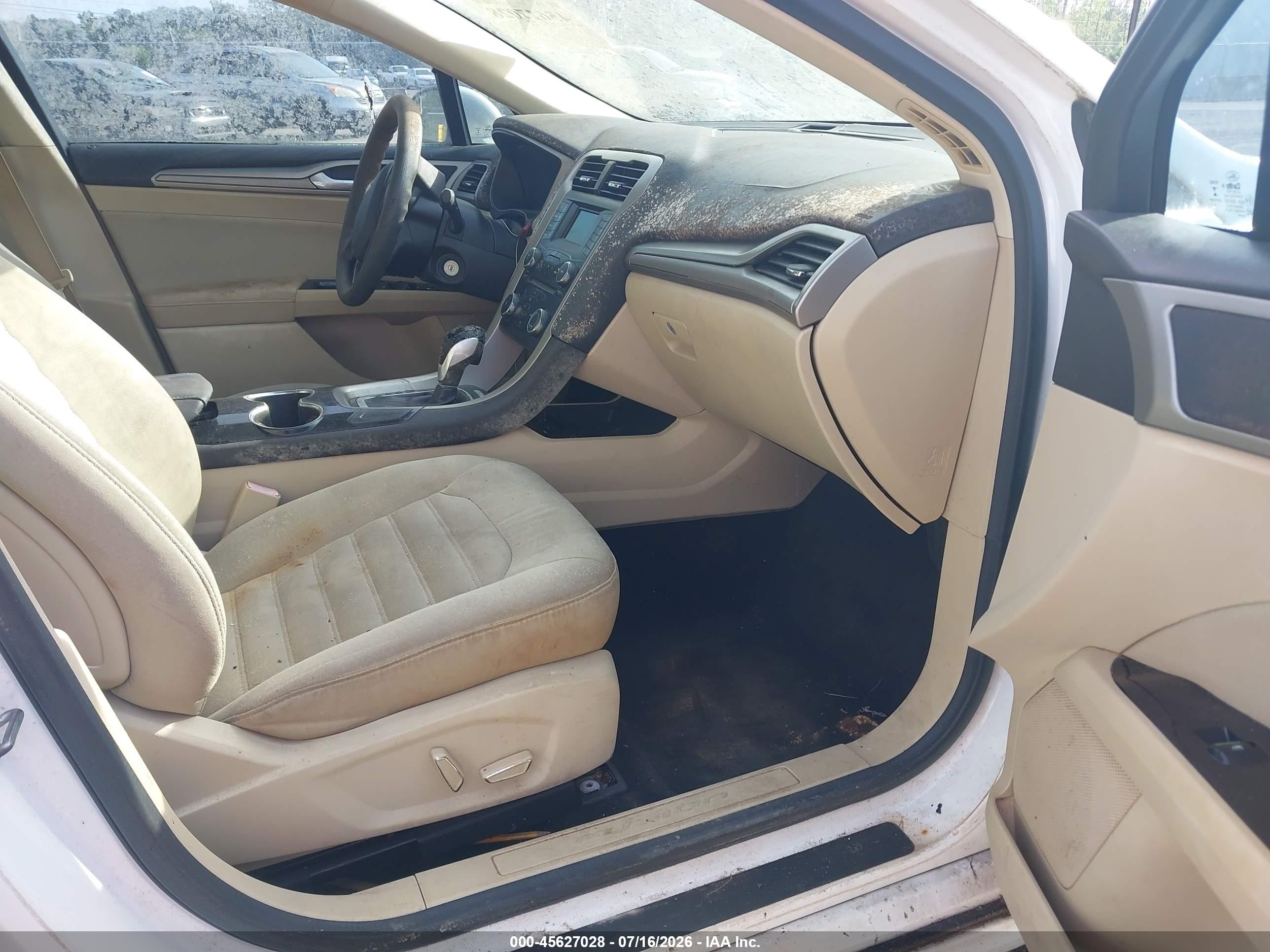 2015 Ford Fusion Se White vin: 3FA6P0H72FR153467