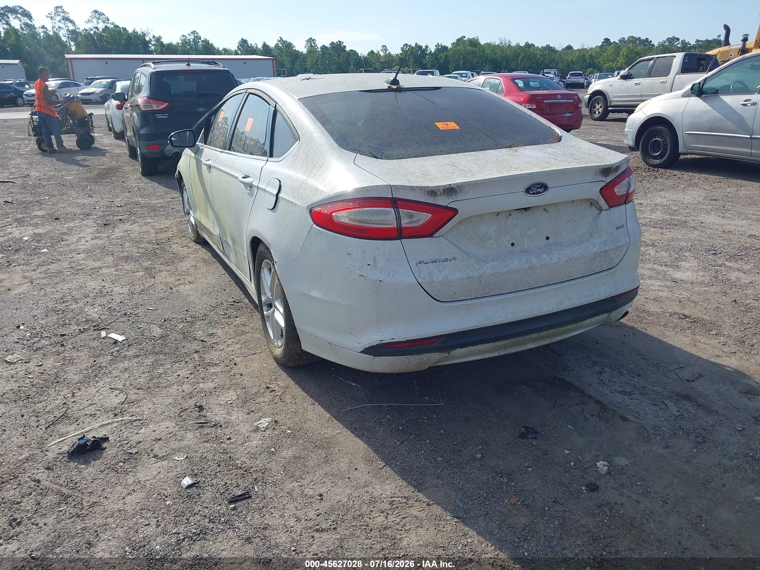 2015 Ford Fusion Se White vin: 3FA6P0H72FR153467
