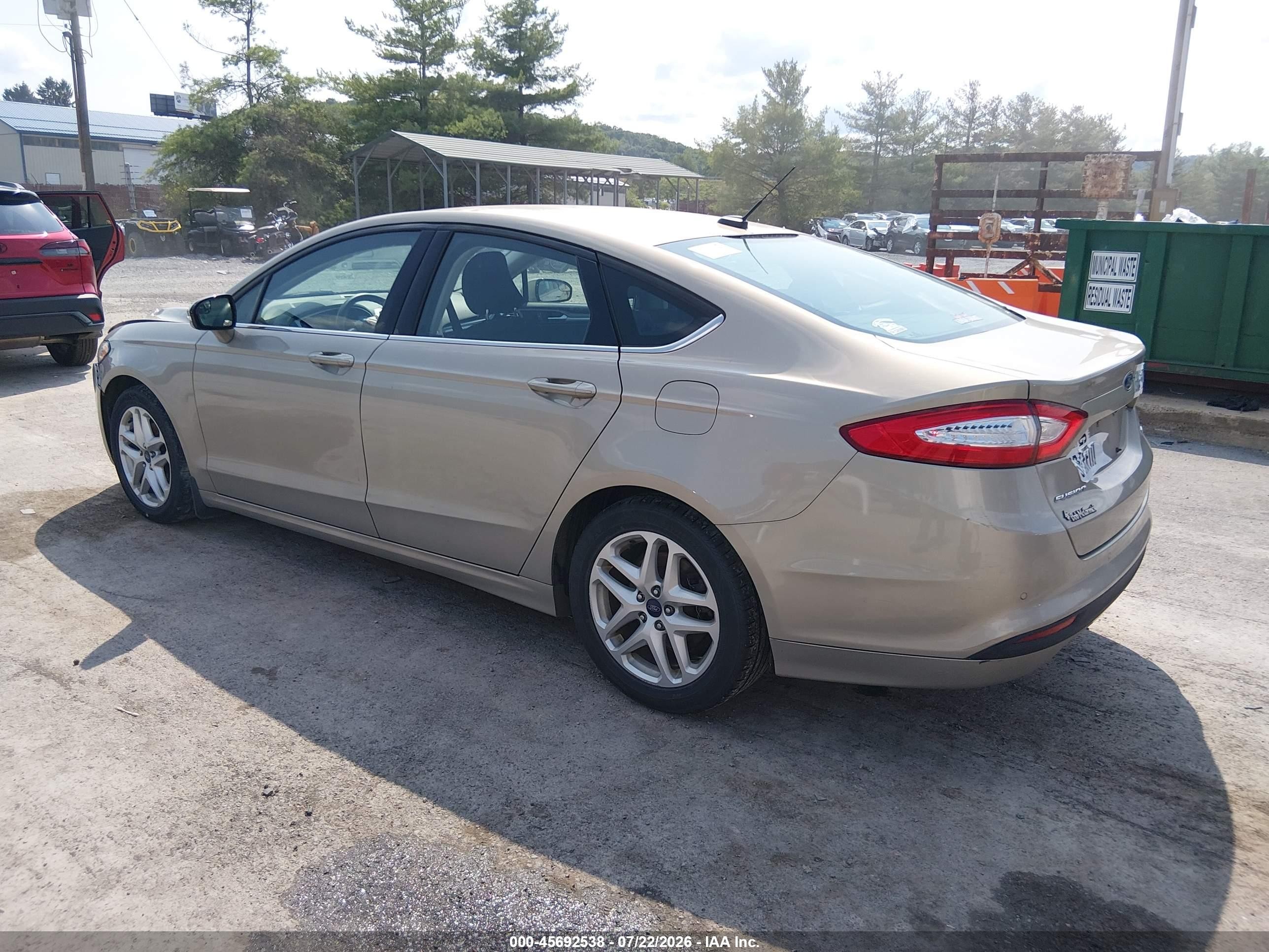 2015 Ford Fusion Se Gold vin: 3FA6P0H72FR166574