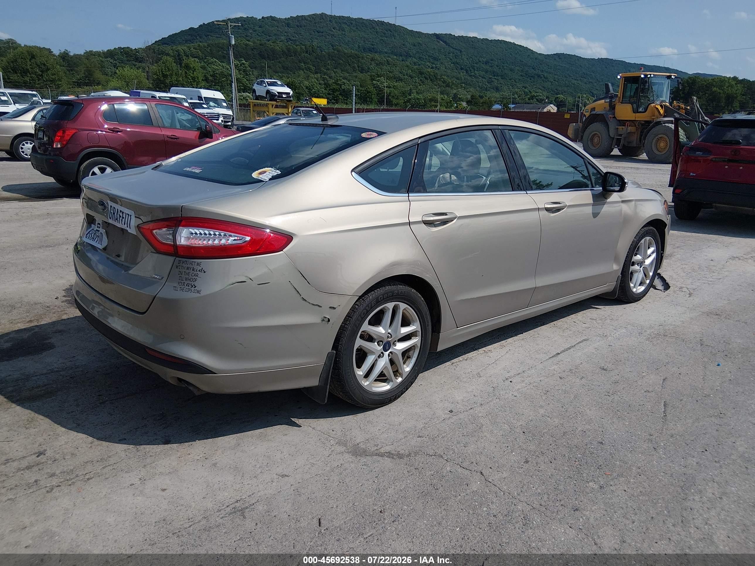 2015 Ford Fusion Se Gold vin: 3FA6P0H72FR166574