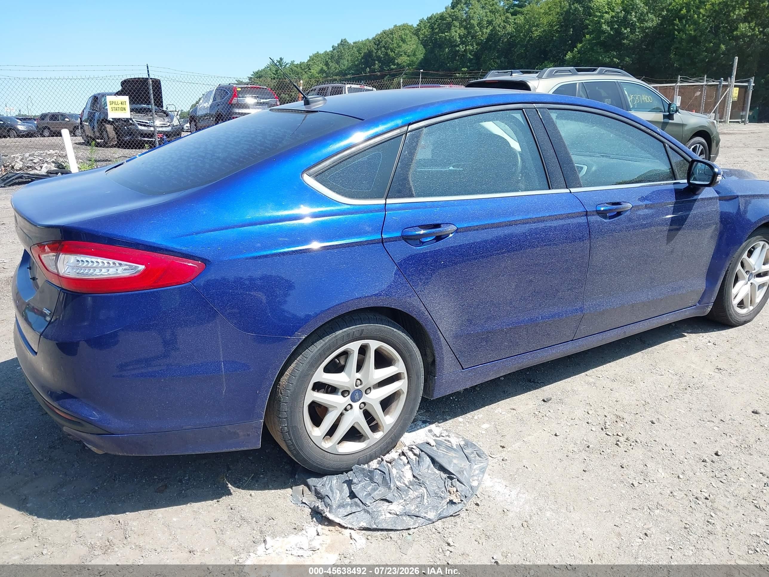 2015 Ford Fusion Se Blue vin: 3FA6P0H72FR241452