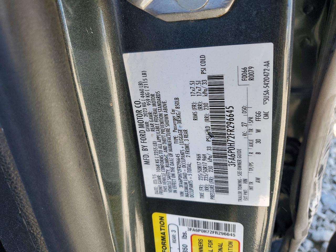 2015 Ford Fusion Se Green vin: 3FA6P0H72FR296645