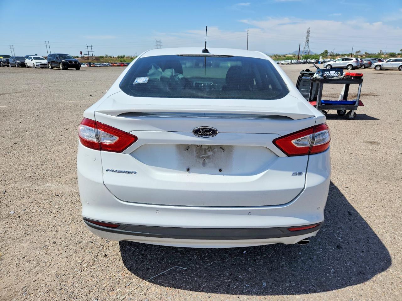 2015 Ford Fusion Se White vin: 3FA6P0H72FR306168