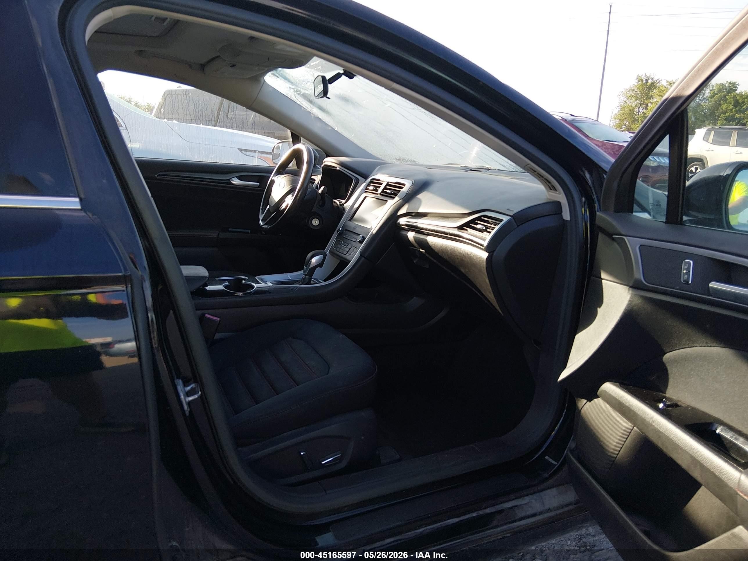 2016 Ford Fusion Se Black vin: 3FA6P0H72GR136167