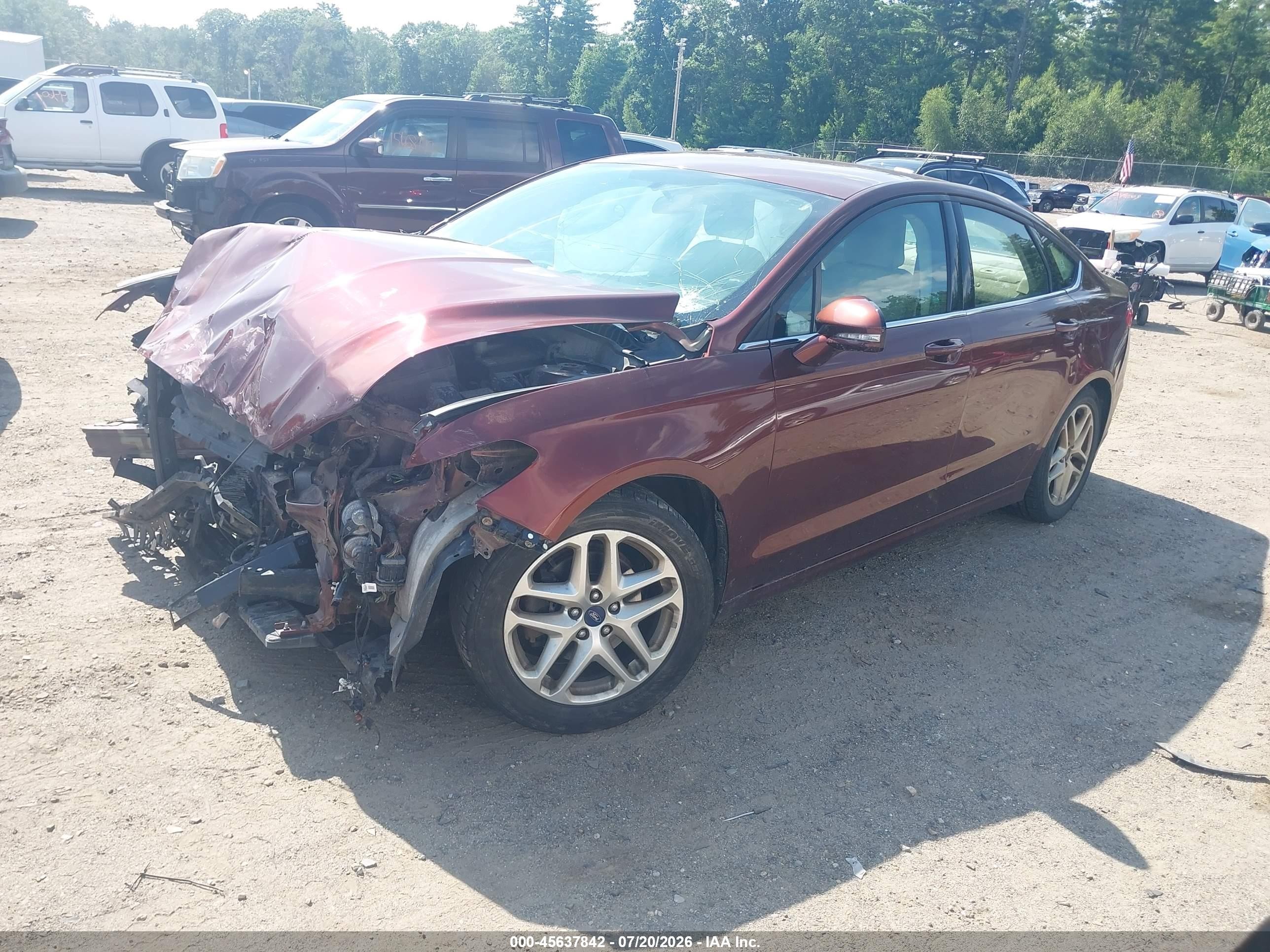 2016 Ford Fusion Se Maroon vin: 3FA6P0H72GR189483