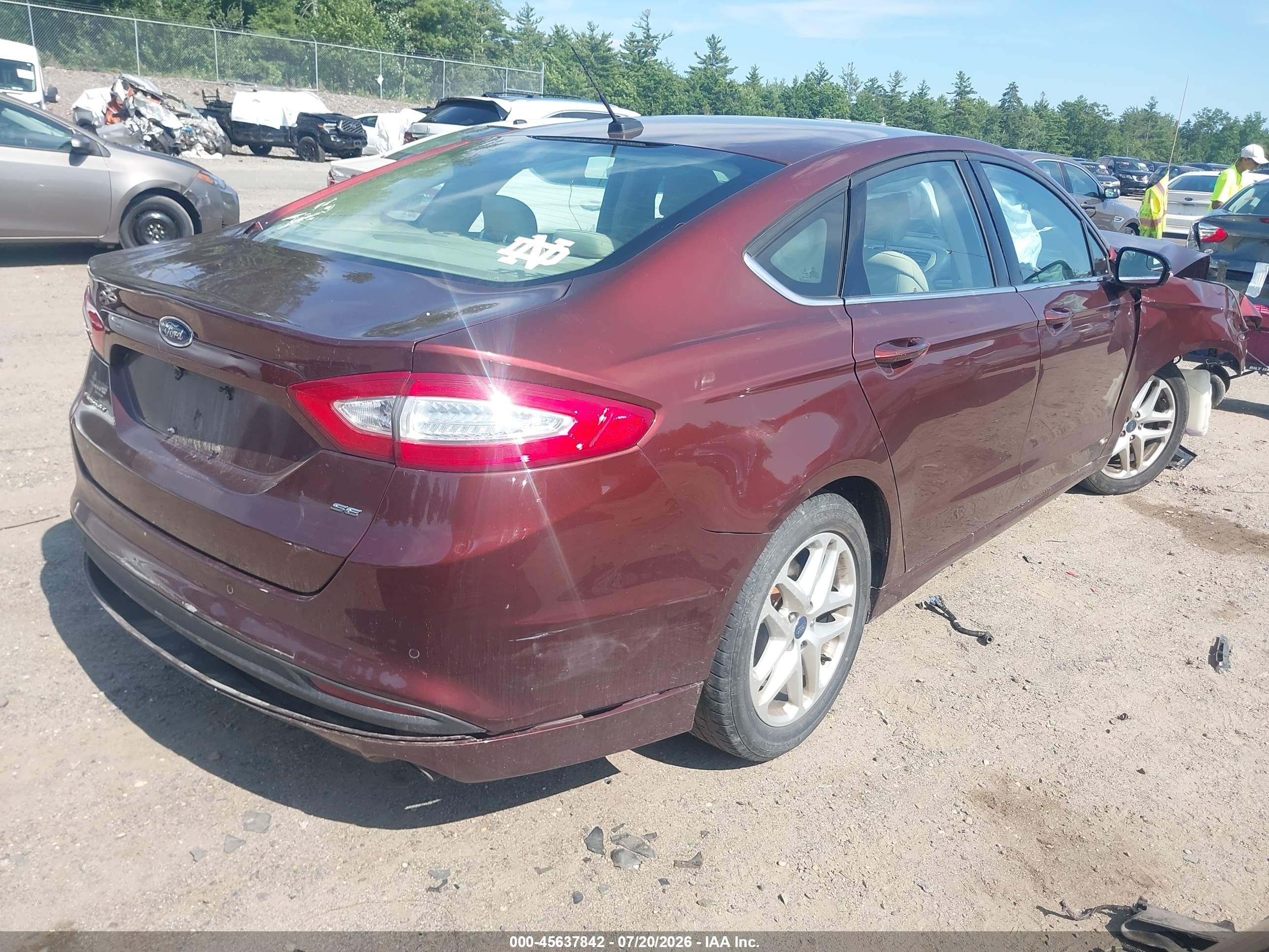 2016 Ford Fusion Se Maroon vin: 3FA6P0H72GR189483