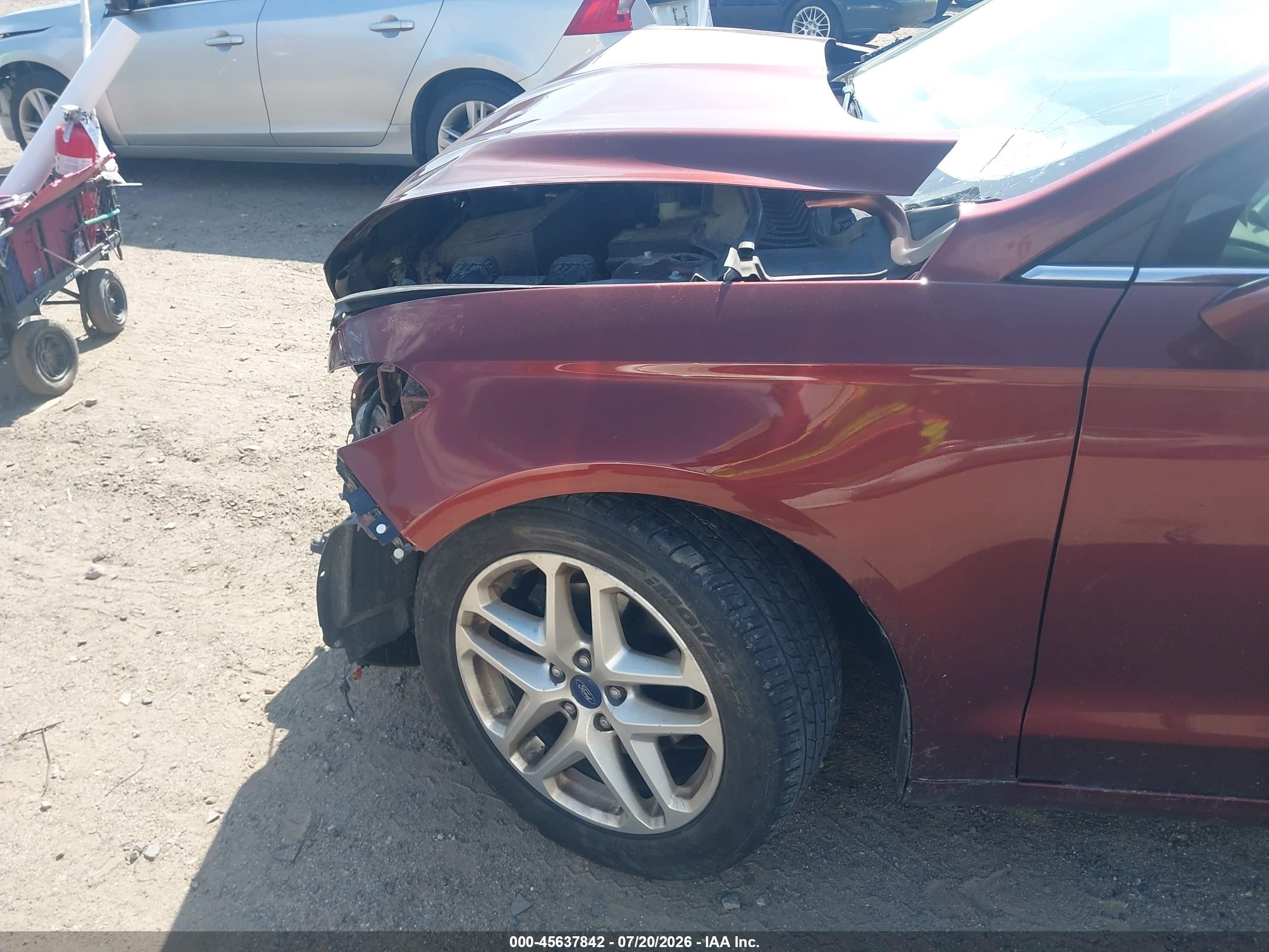 2016 Ford Fusion Se Maroon vin: 3FA6P0H72GR189483