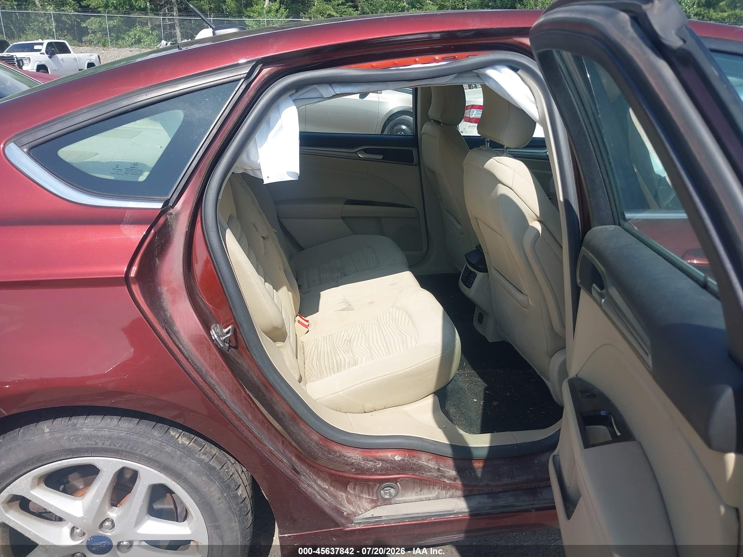2016 Ford Fusion Se Maroon vin: 3FA6P0H72GR189483