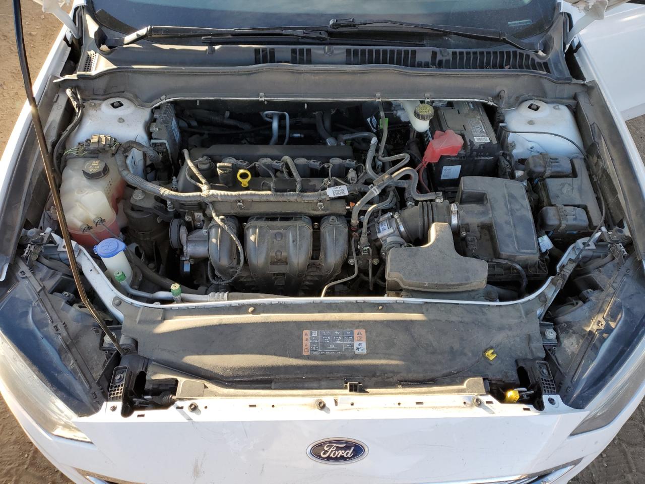 2017 Ford Fusion Se White vin: 3FA6P0H72HR159143
