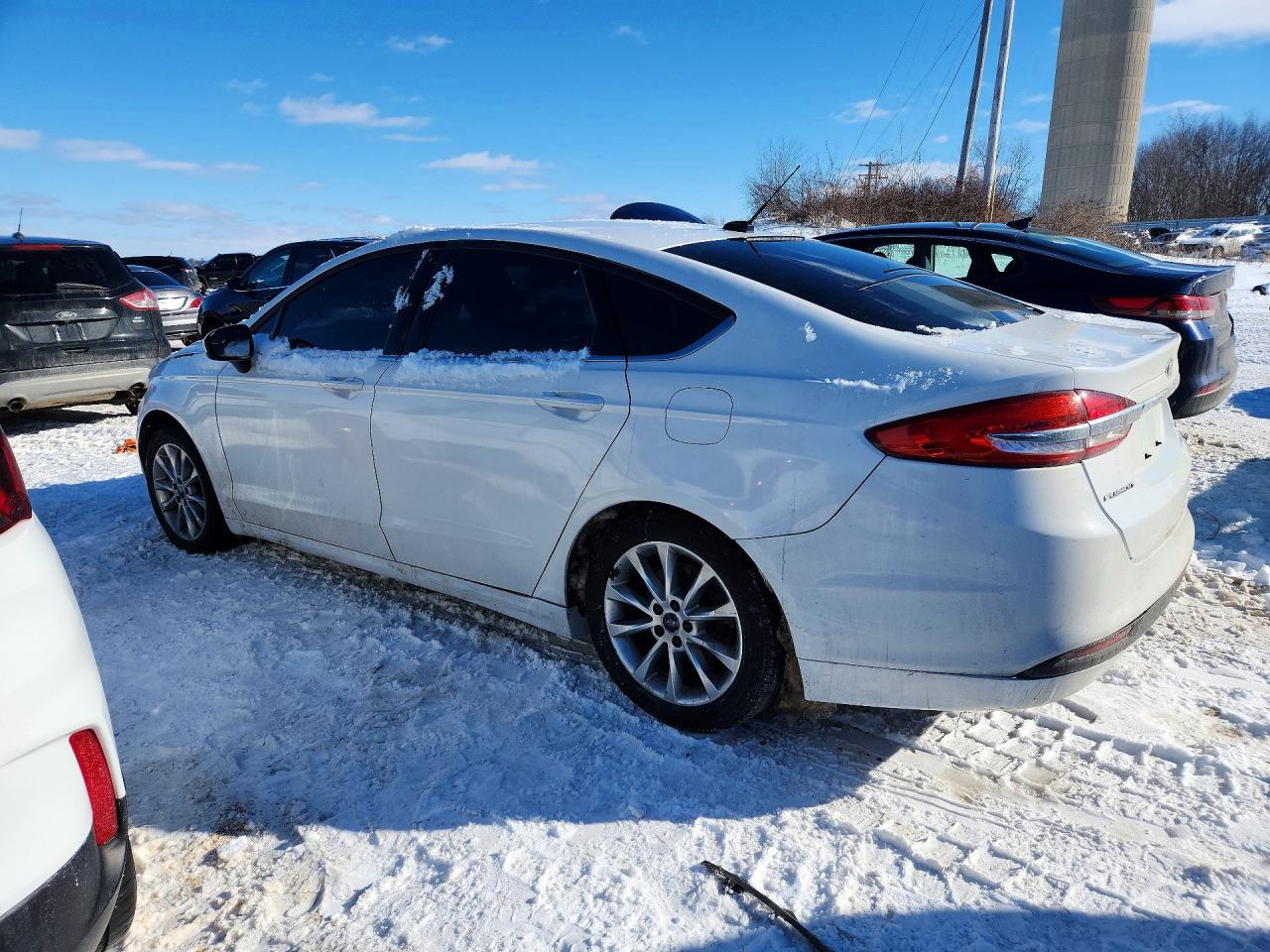 2017 Ford Fusion Se White vin: 3FA6P0H72HR159143