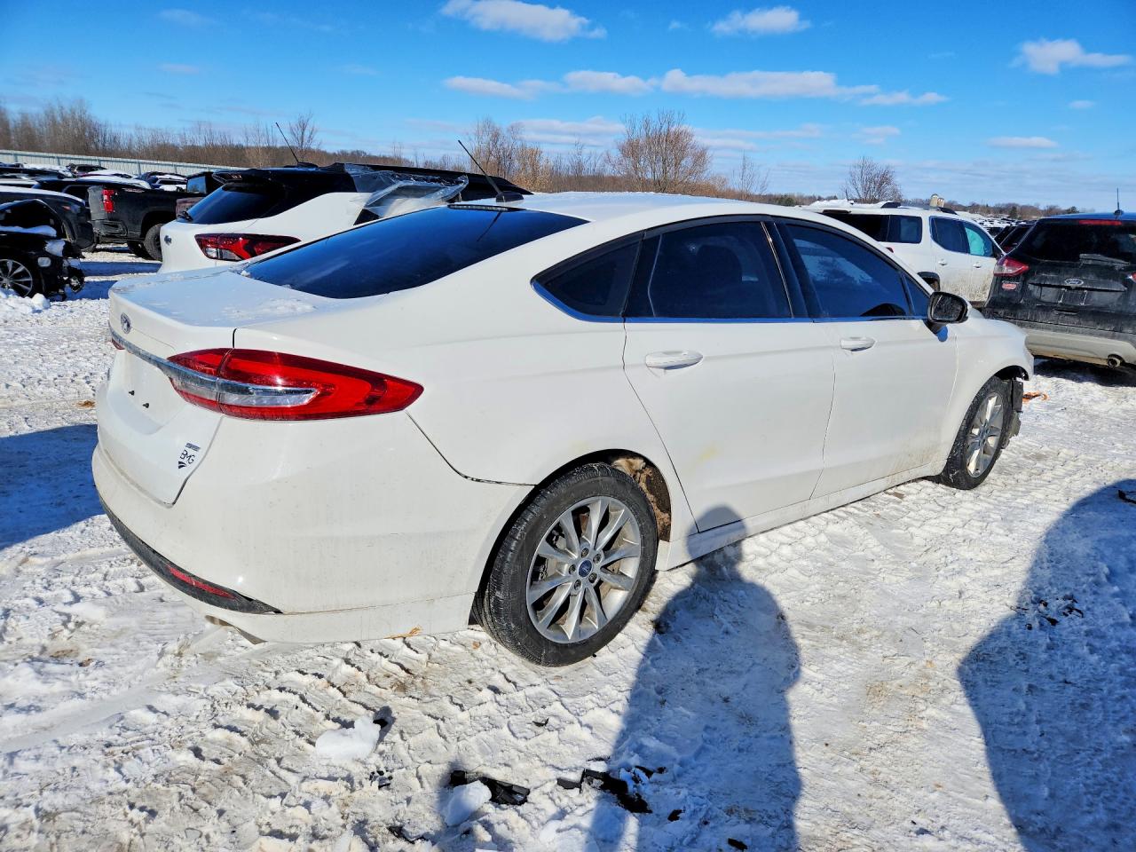 2017 Ford Fusion Se White vin: 3FA6P0H72HR159143