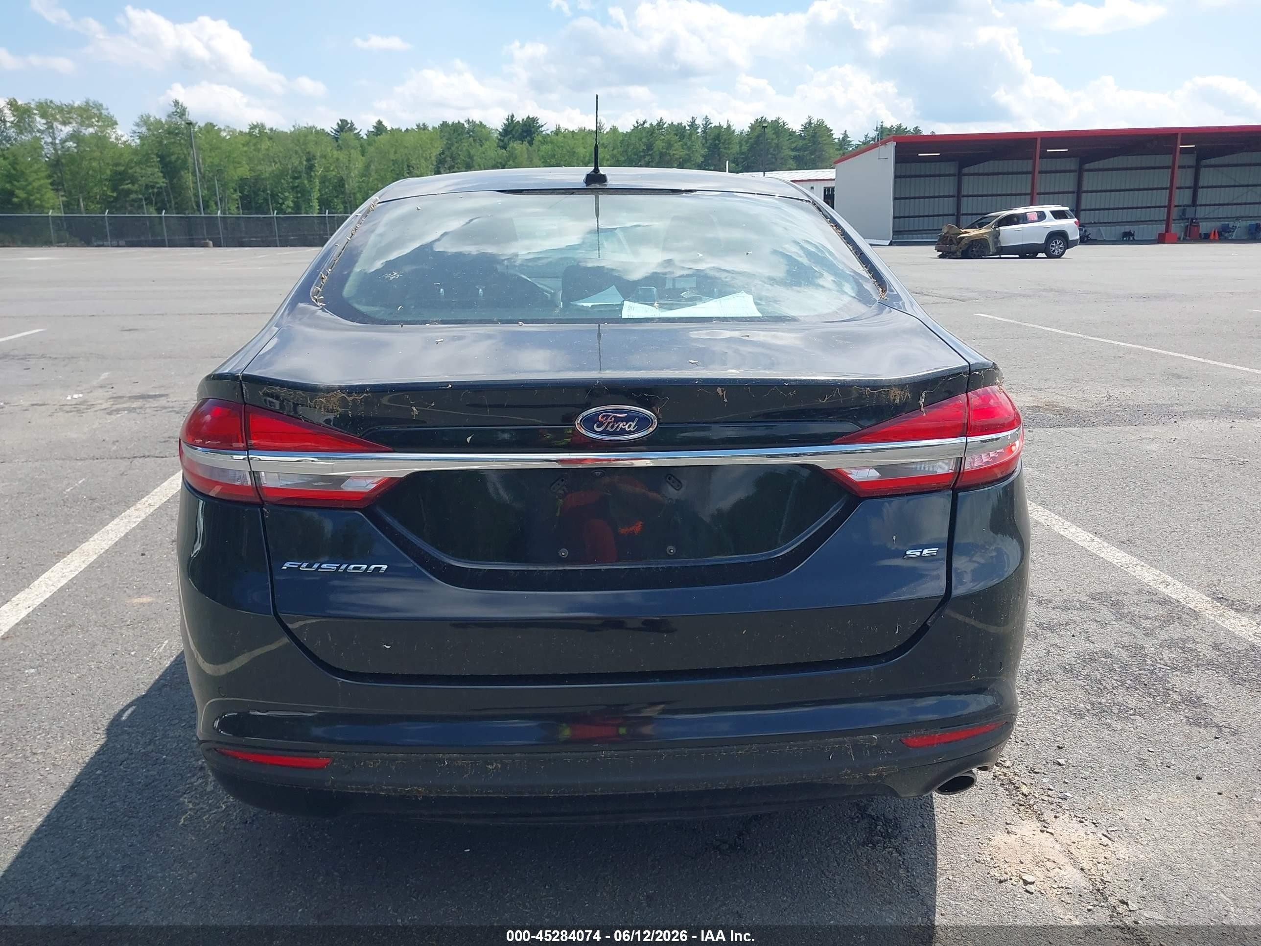 2017 Ford Fusion Se Black vin: 3FA6P0H72HR382895