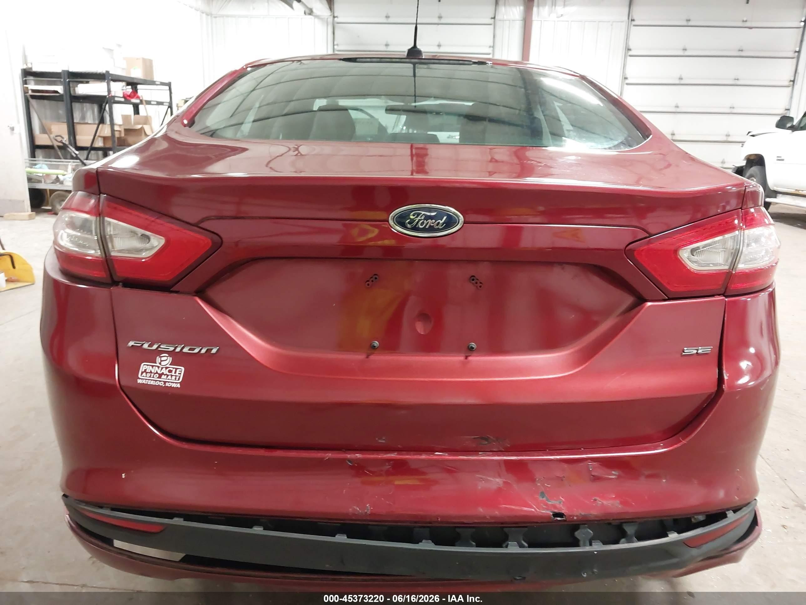 2013 Ford Fusion Se Red vin: 3FA6P0H73DR140952