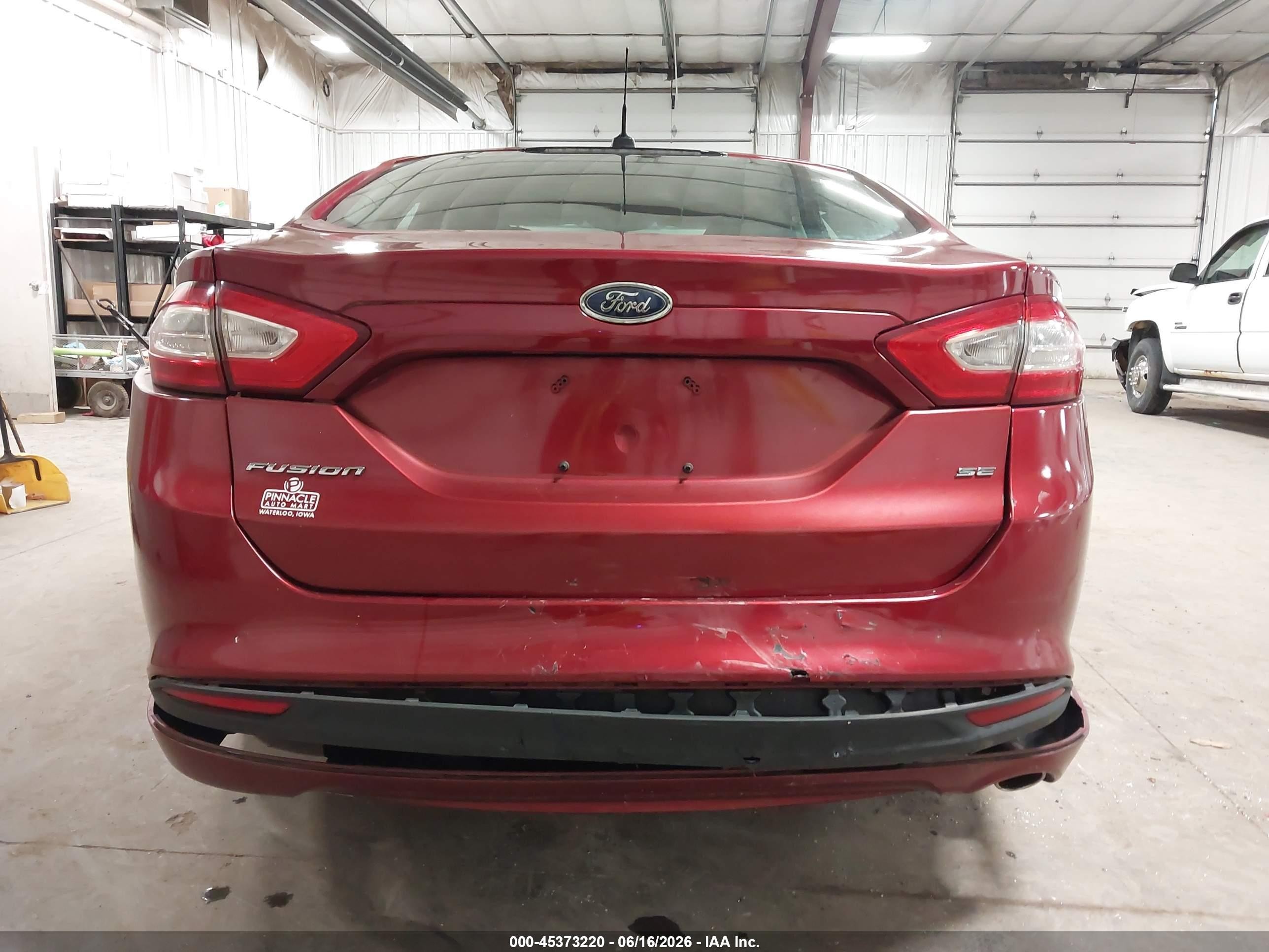 2013 Ford Fusion Se Red vin: 3FA6P0H73DR140952