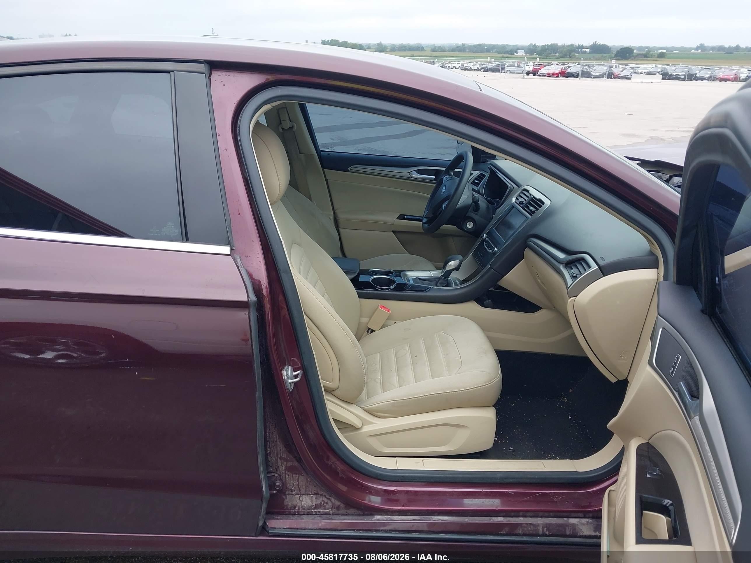2013 Ford Fusion Se Maroon vin: 3FA6P0H73DR141177