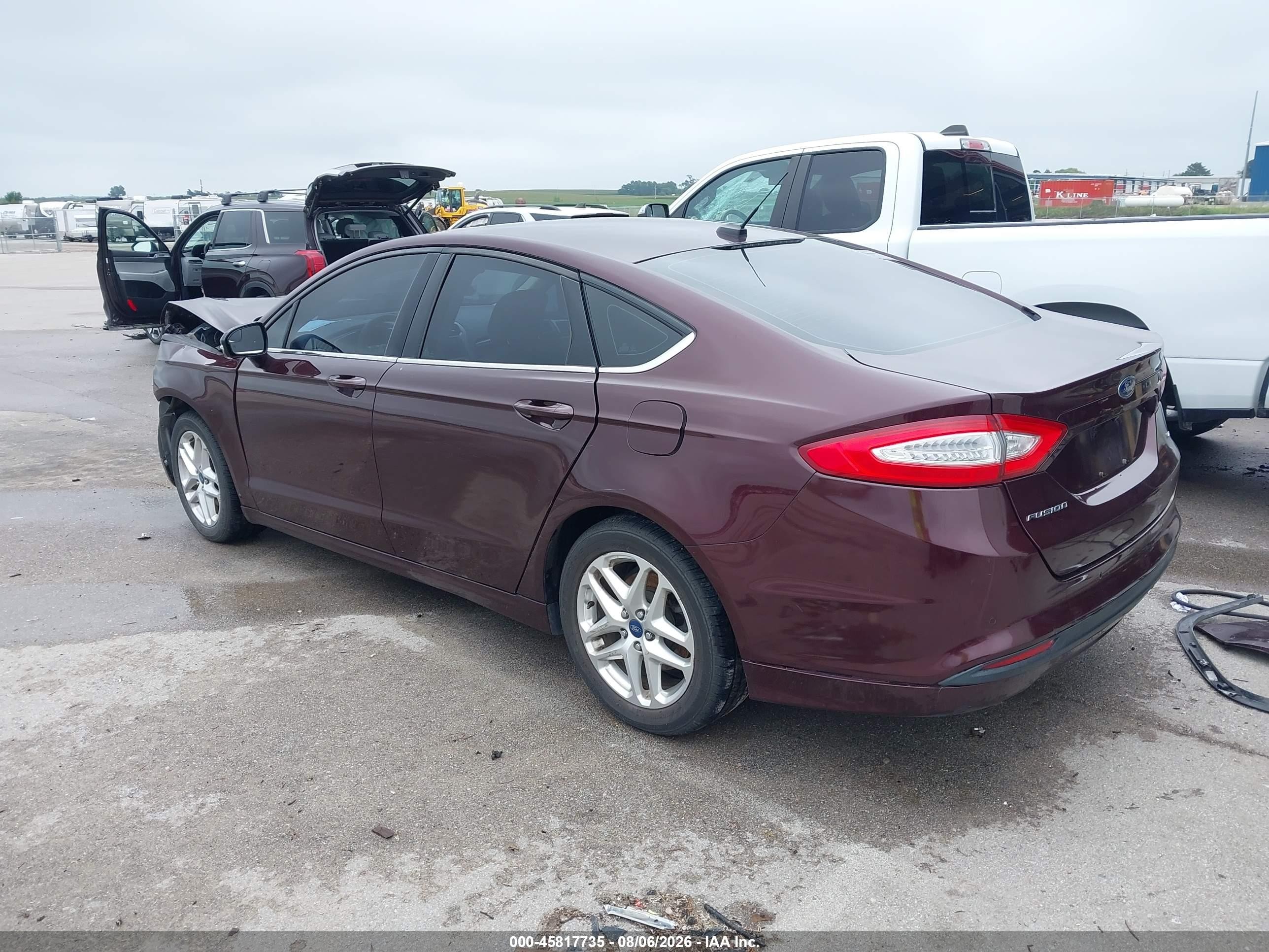 2013 Ford Fusion Se Maroon vin: 3FA6P0H73DR141177
