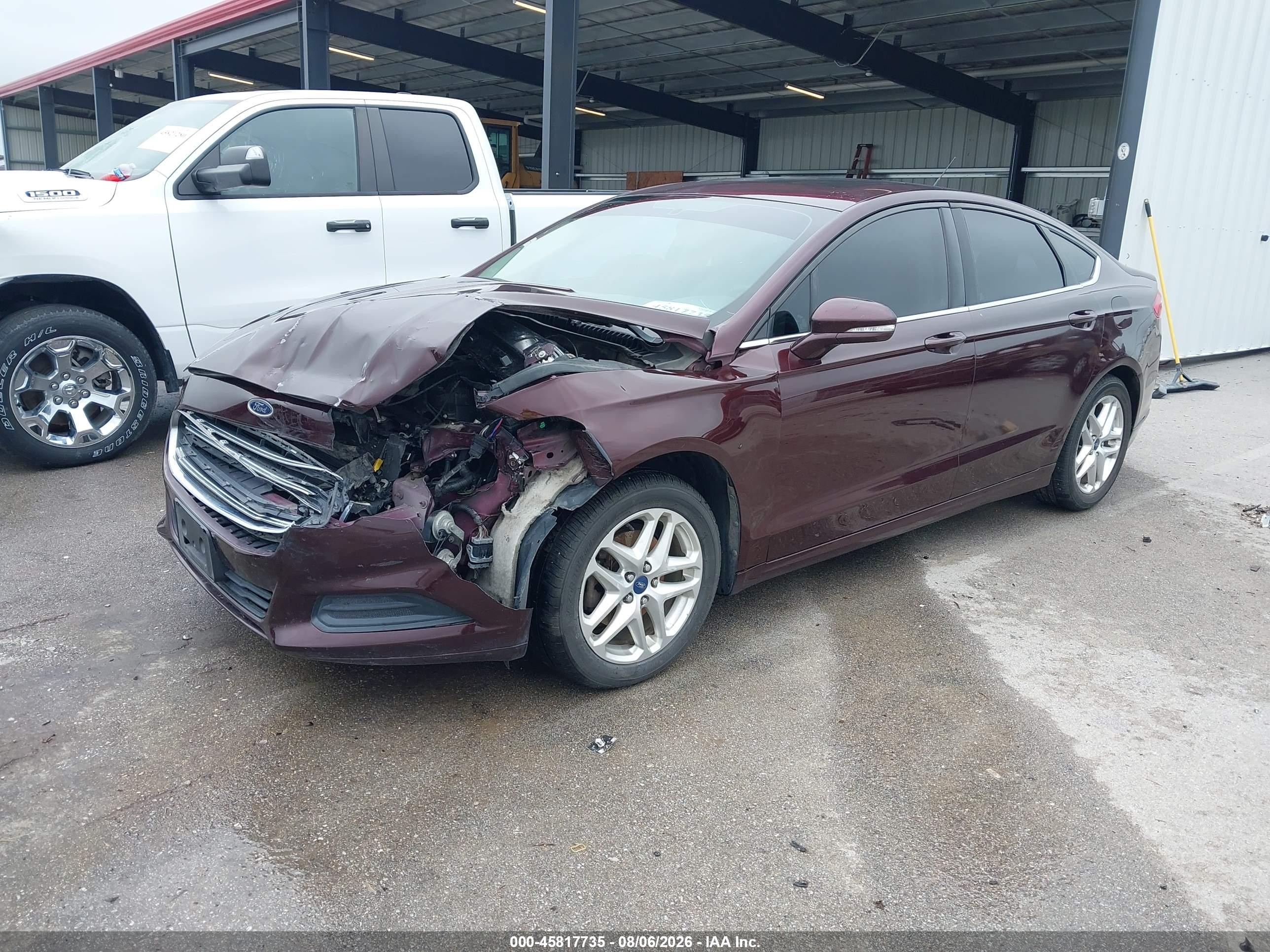 2013 Ford Fusion Se Maroon vin: 3FA6P0H73DR141177