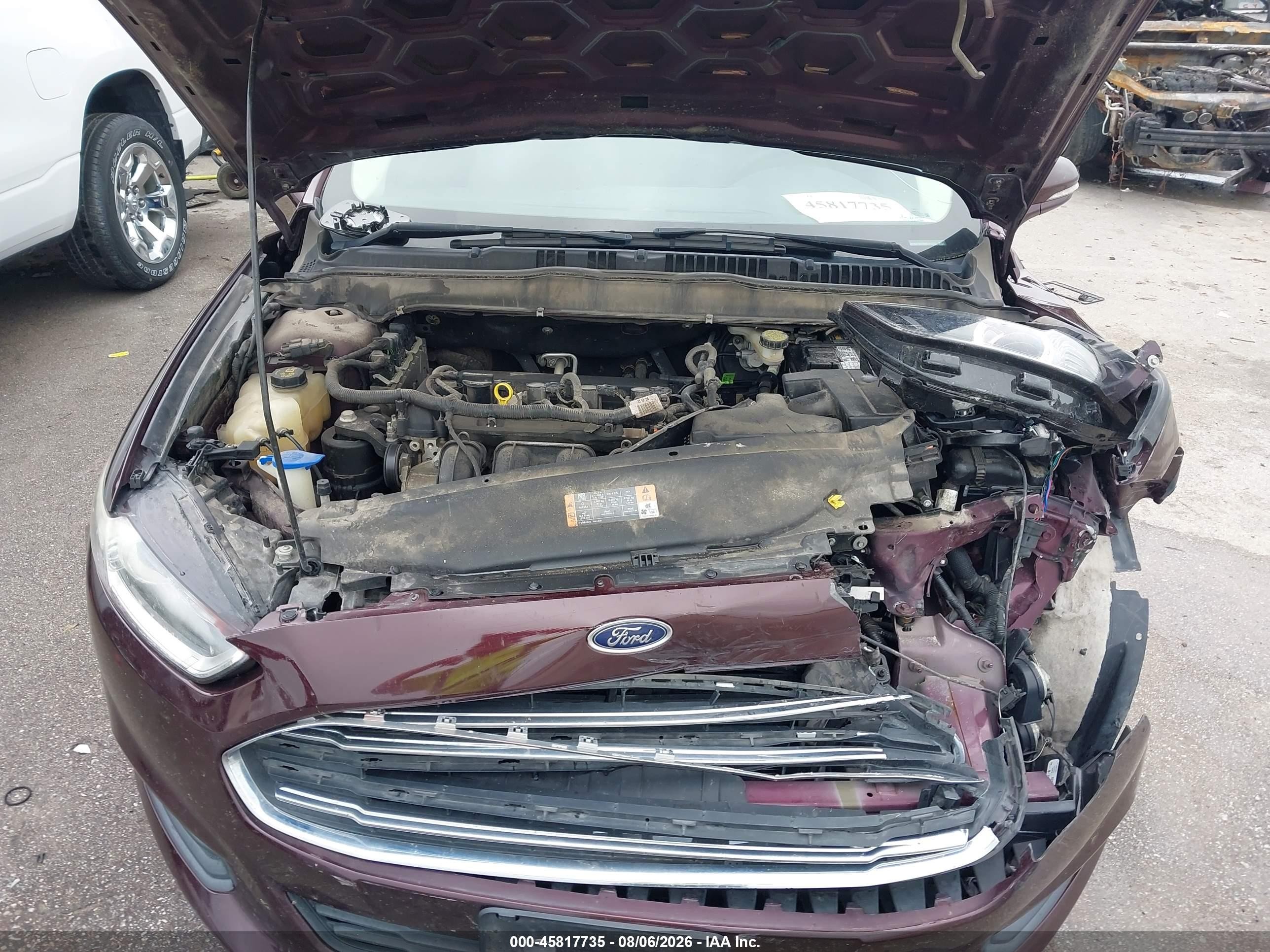 2013 Ford Fusion Se Maroon vin: 3FA6P0H73DR141177