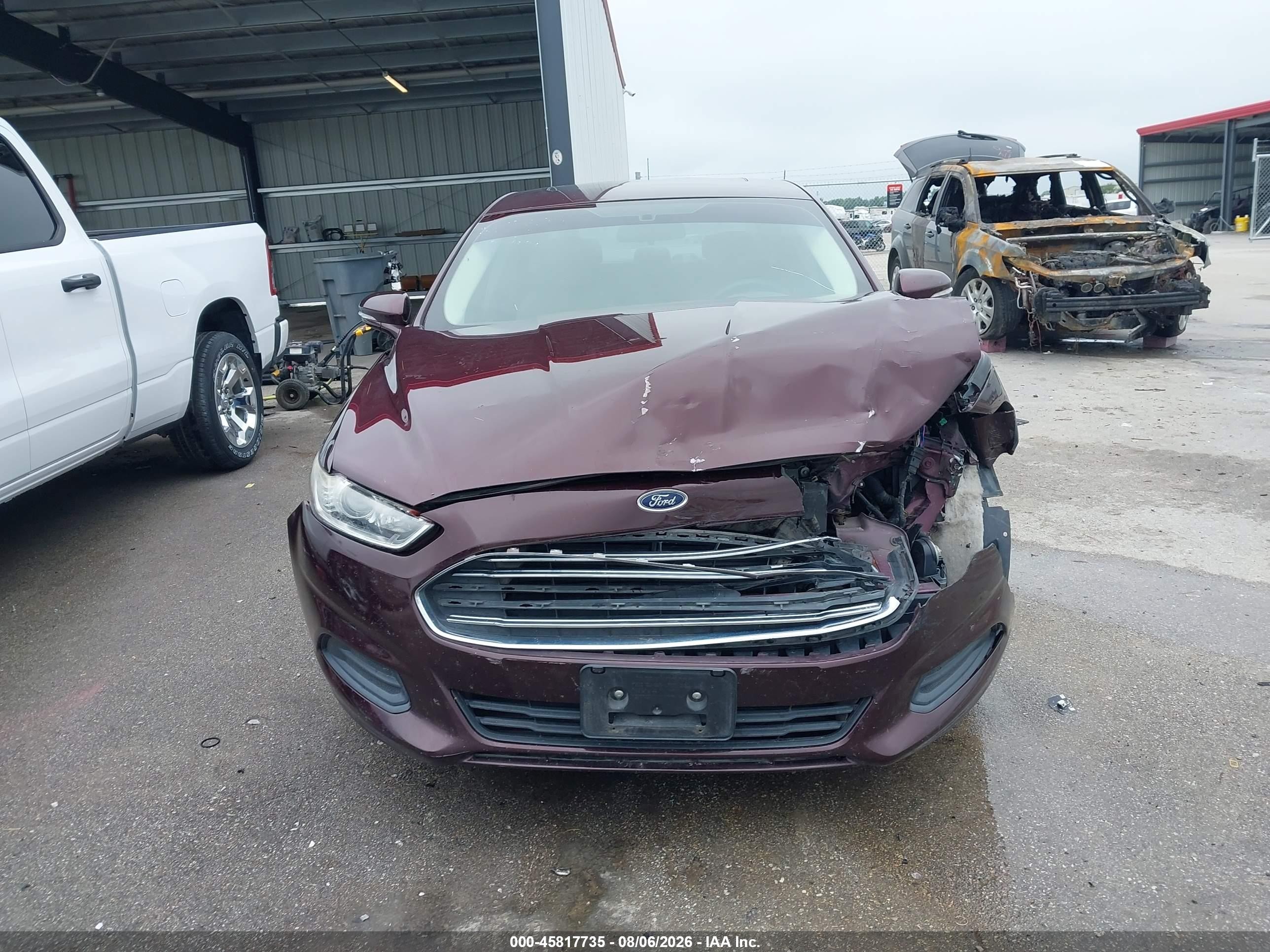 2013 Ford Fusion Se Maroon vin: 3FA6P0H73DR141177