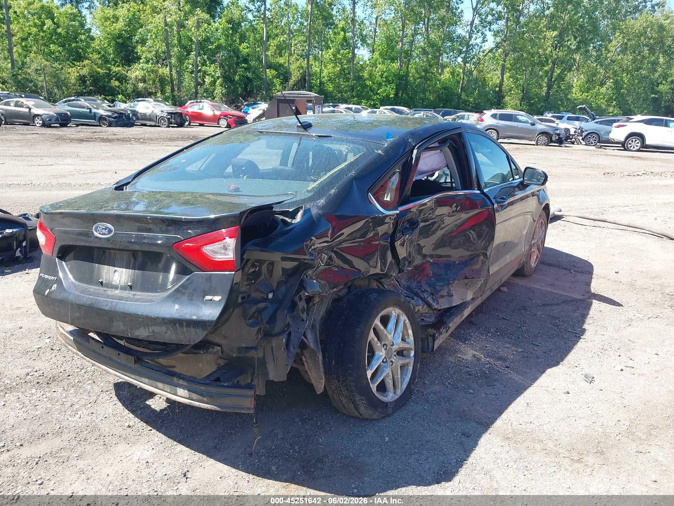 2013 Ford Fusion Se Black vin: 3FA6P0H73DR224818