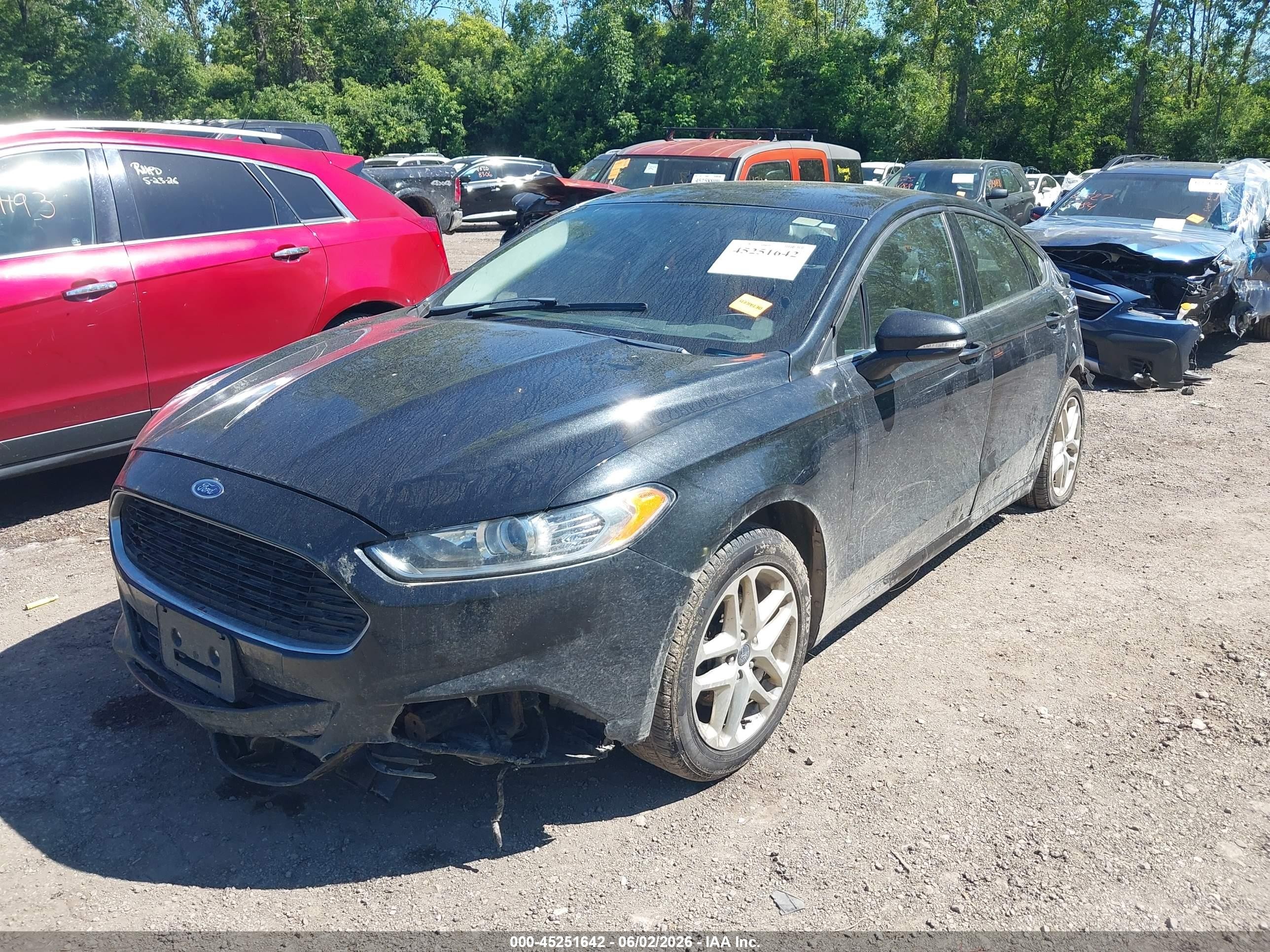 2013 Ford Fusion Se Black vin: 3FA6P0H73DR224818