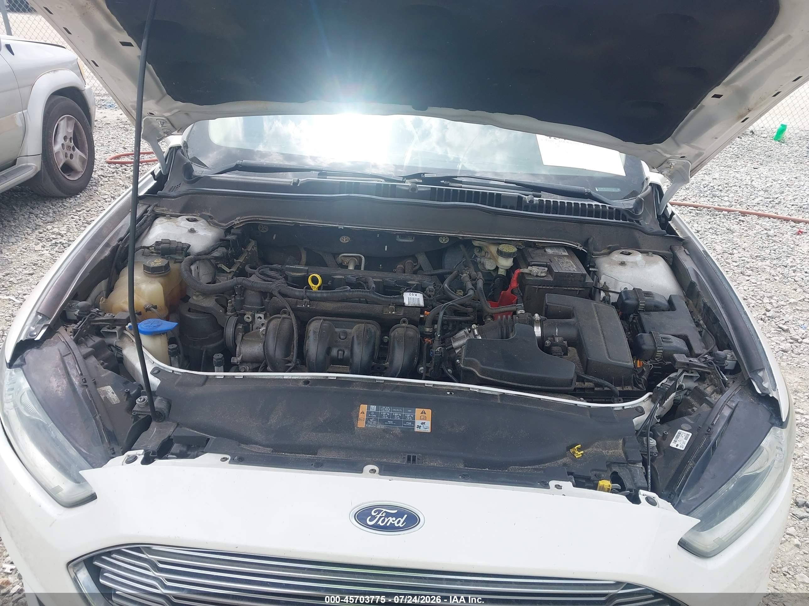 2013 Ford Fusion Se White vin: 3FA6P0H73DR225161