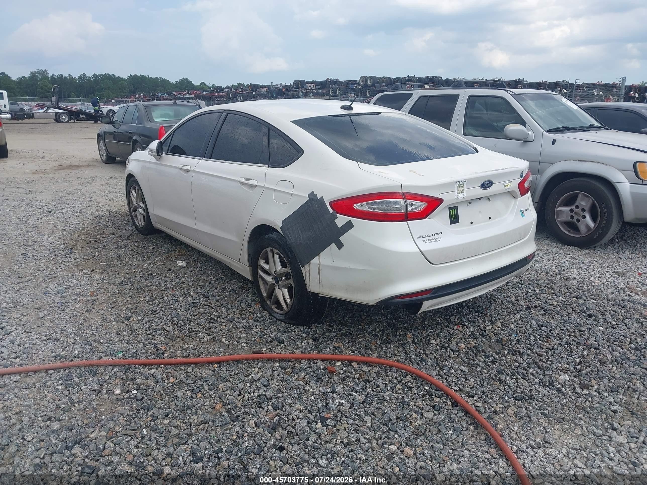 2013 Ford Fusion Se White vin: 3FA6P0H73DR225161