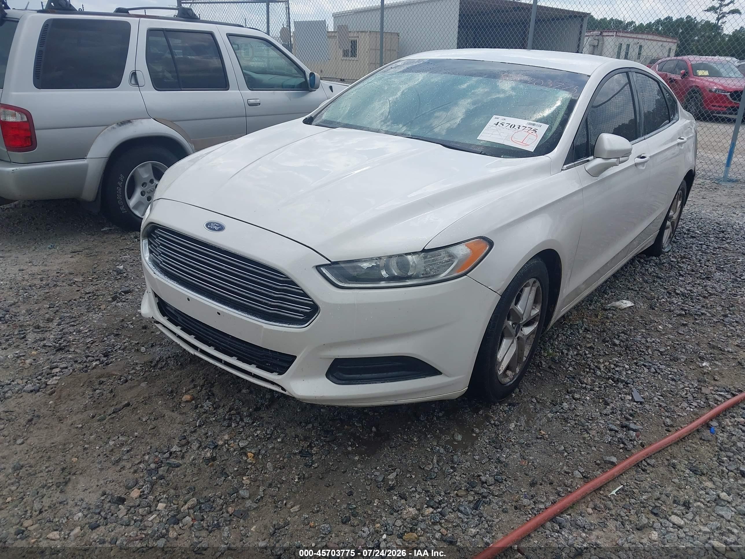 2013 Ford Fusion Se White vin: 3FA6P0H73DR225161