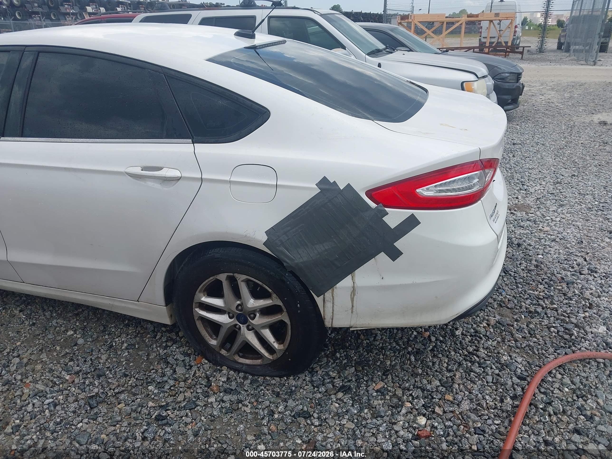 2013 Ford Fusion Se White vin: 3FA6P0H73DR225161