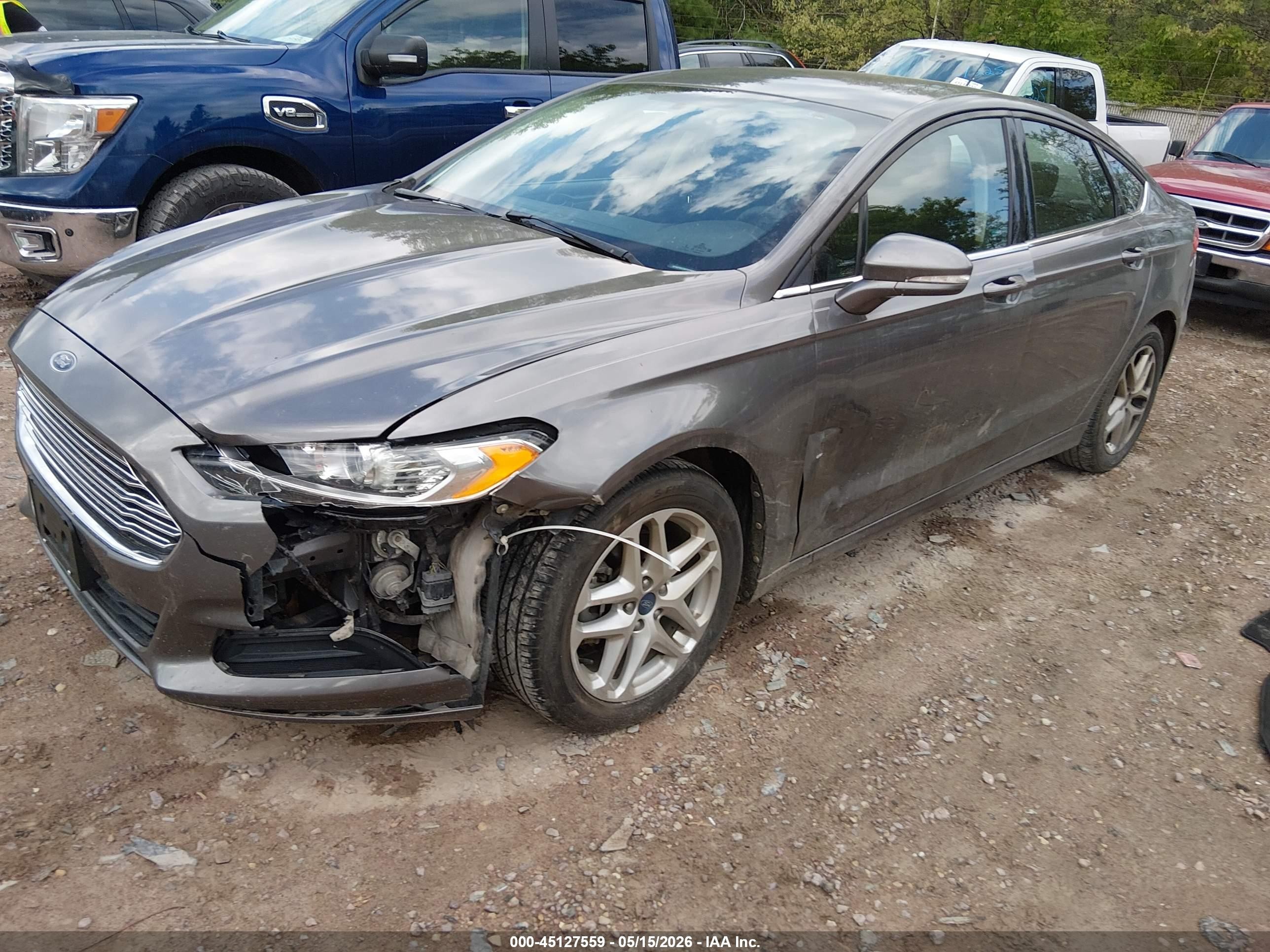 2013 Ford Fusion Se Gray vin: 3FA6P0H73DR234264
