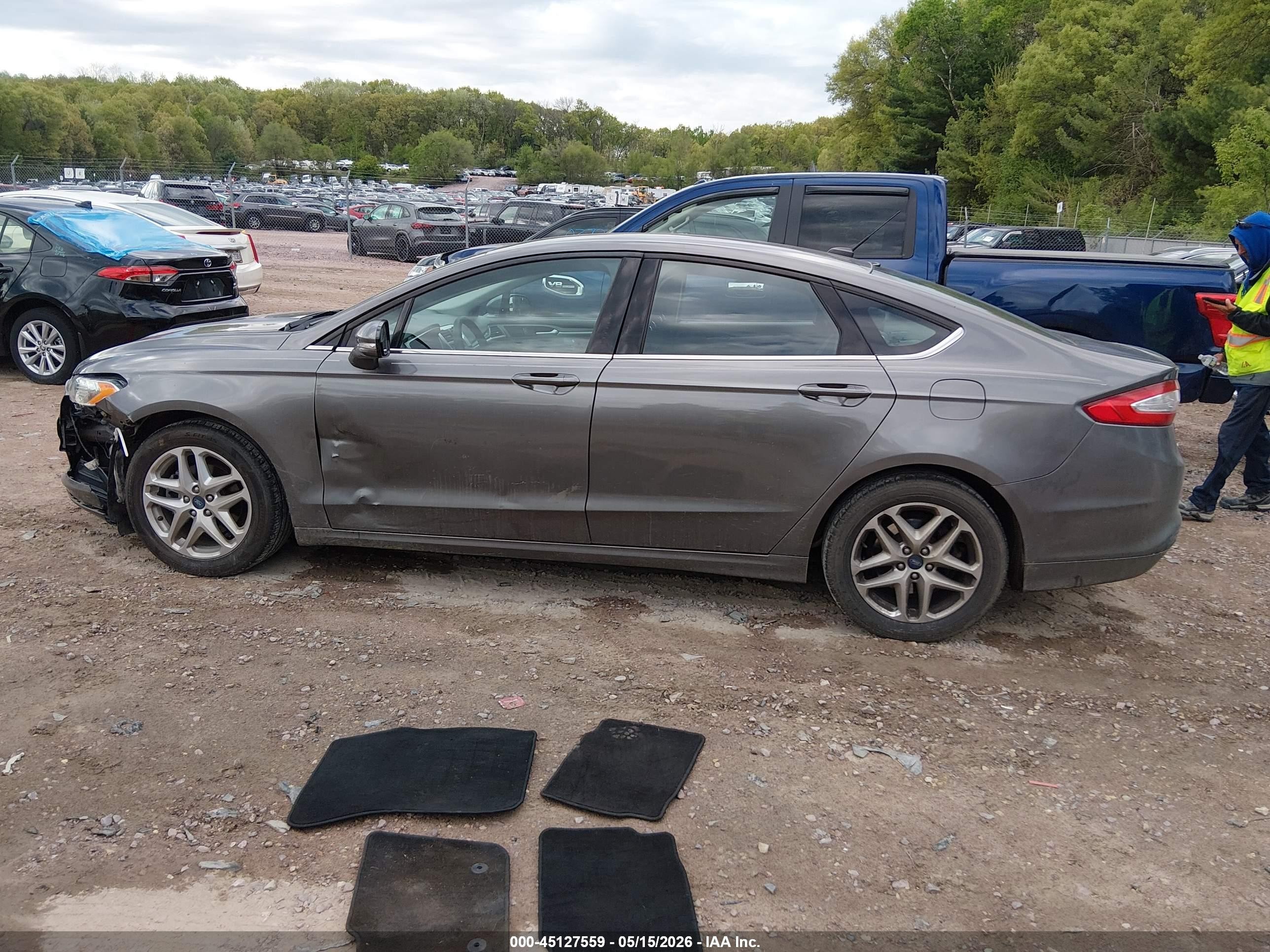2013 Ford Fusion Se Gray vin: 3FA6P0H73DR234264