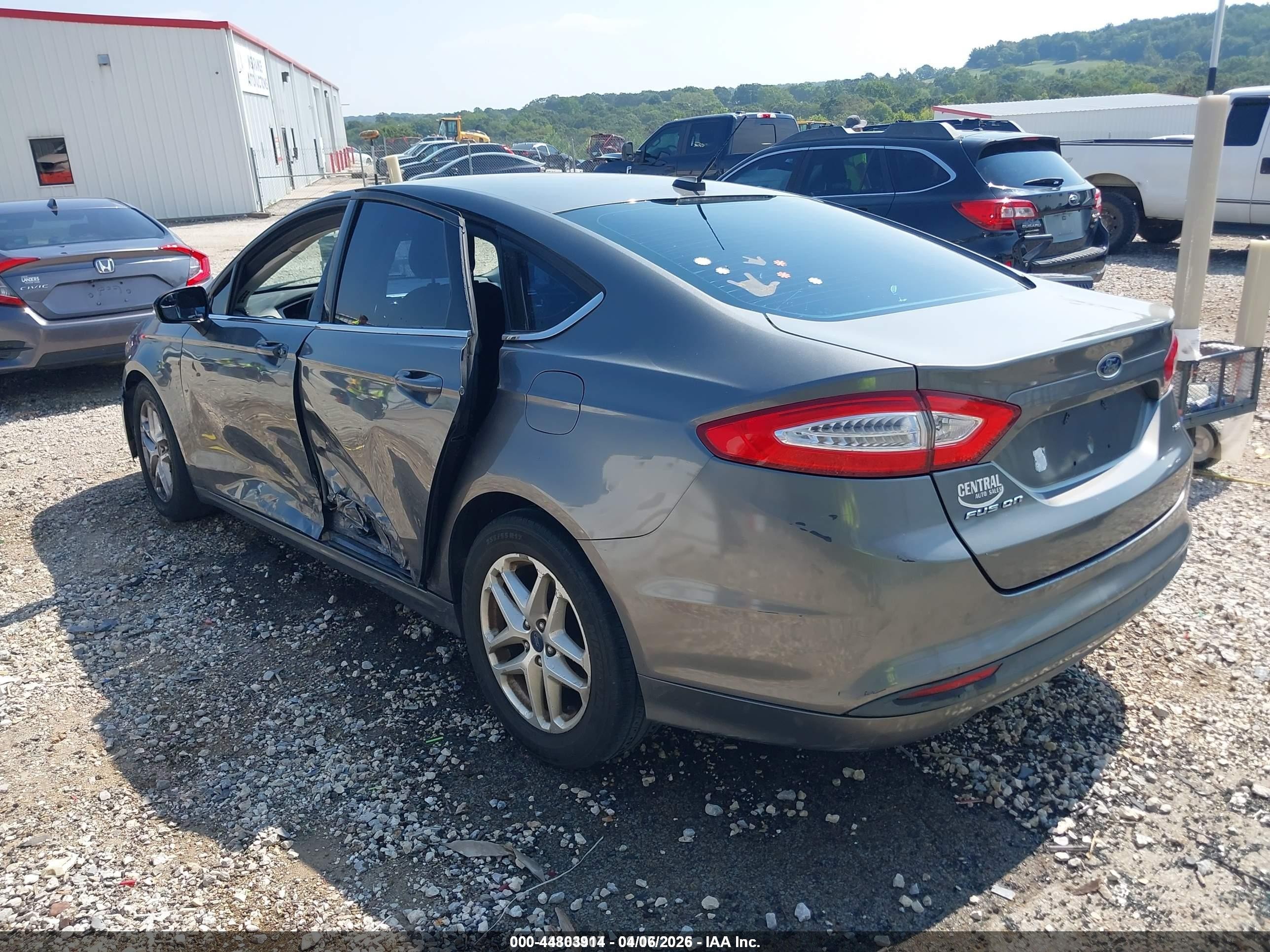 2013 Ford Fusion Se Gray vin: 3FA6P0H73DR237472