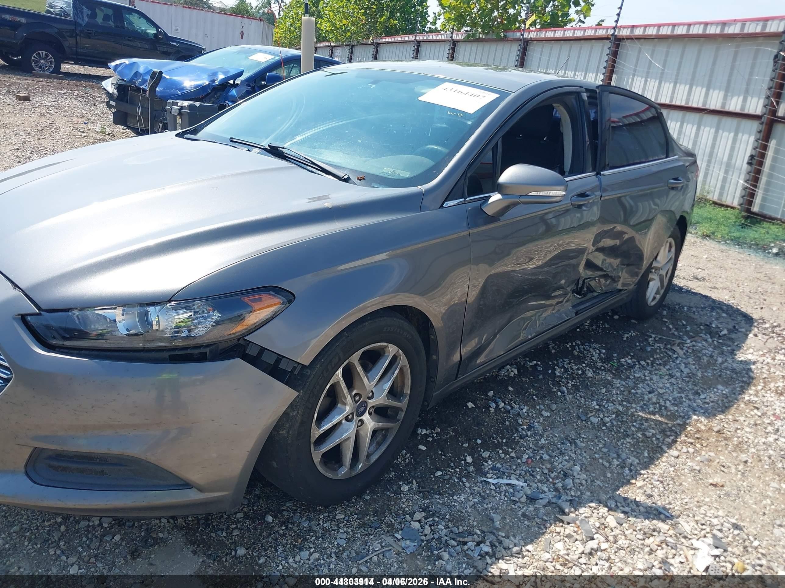 2013 Ford Fusion Se Gray vin: 3FA6P0H73DR237472