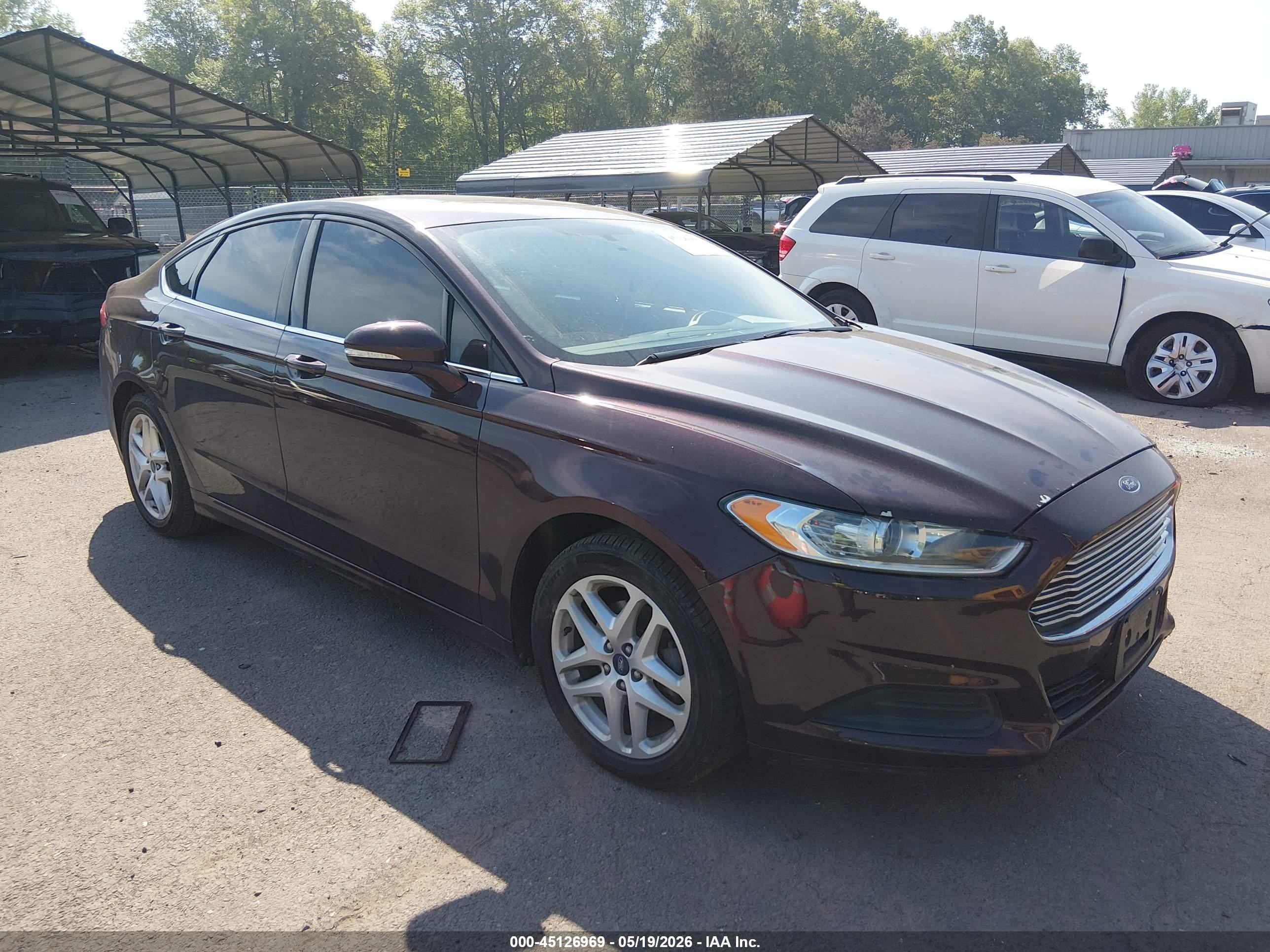 2013 Ford Fusion Se Maroon vin: 3FA6P0H73DR316740