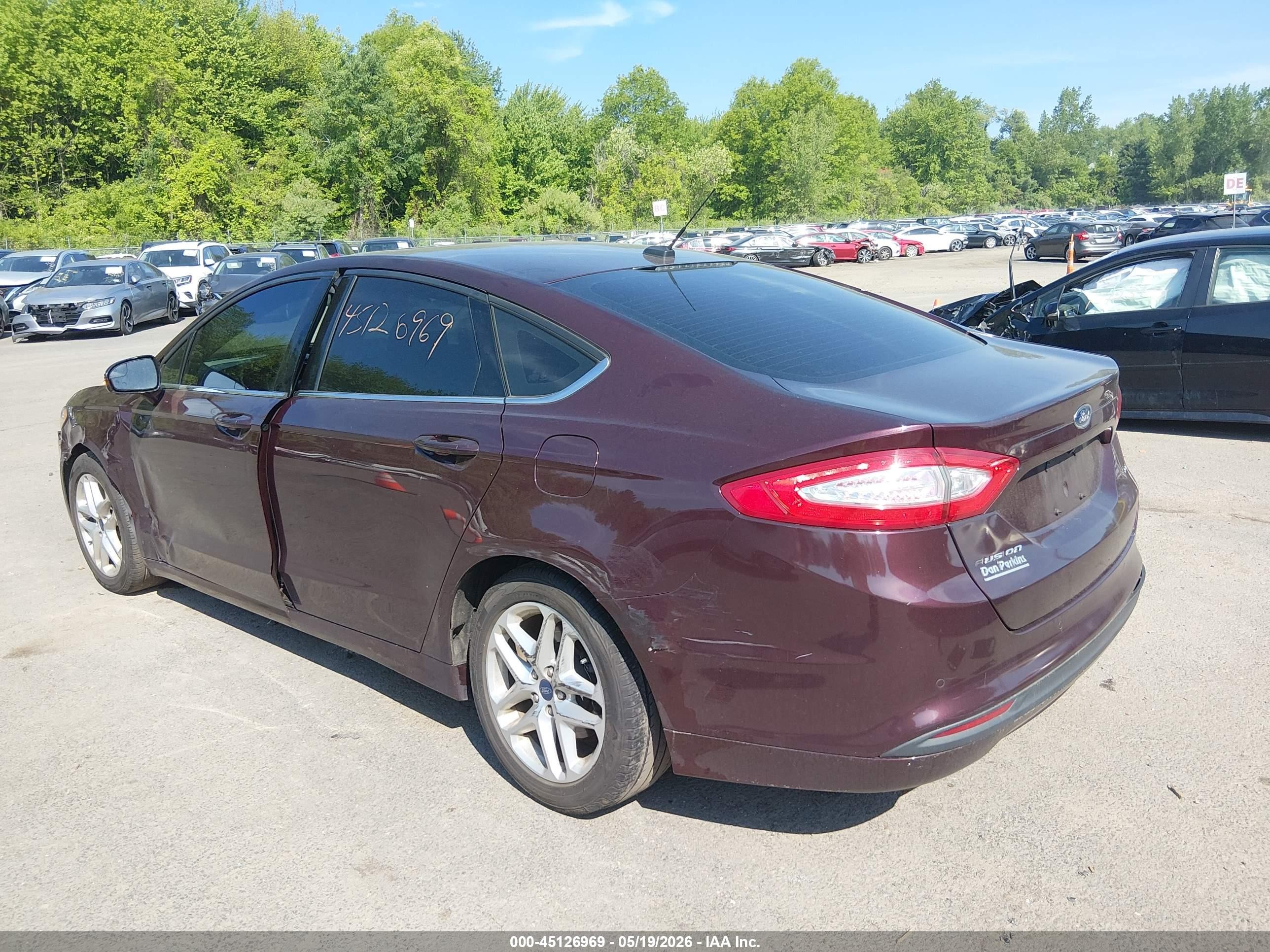 2013 Ford Fusion Se Maroon vin: 3FA6P0H73DR316740