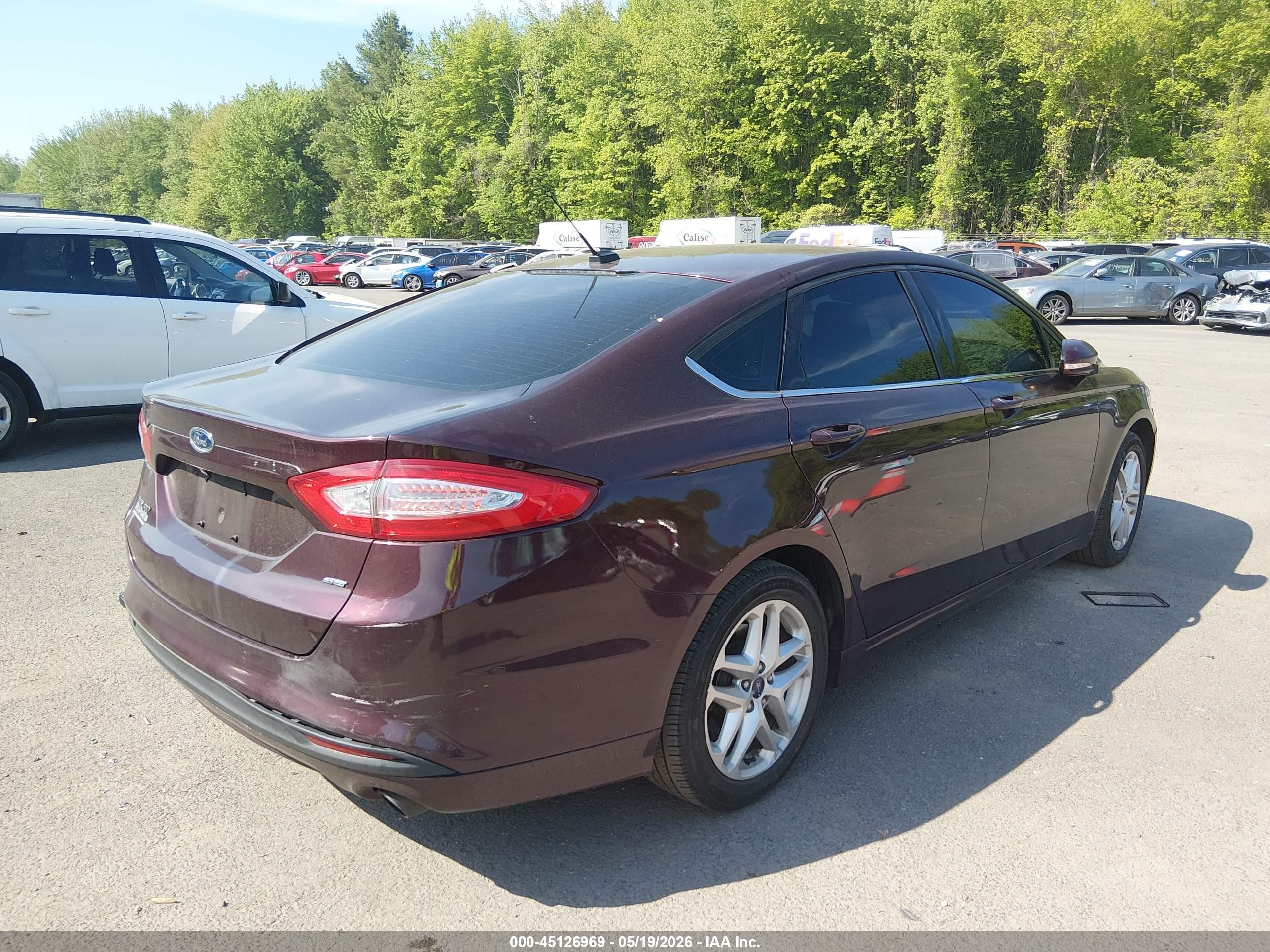 2013 Ford Fusion Se Maroon vin: 3FA6P0H73DR316740