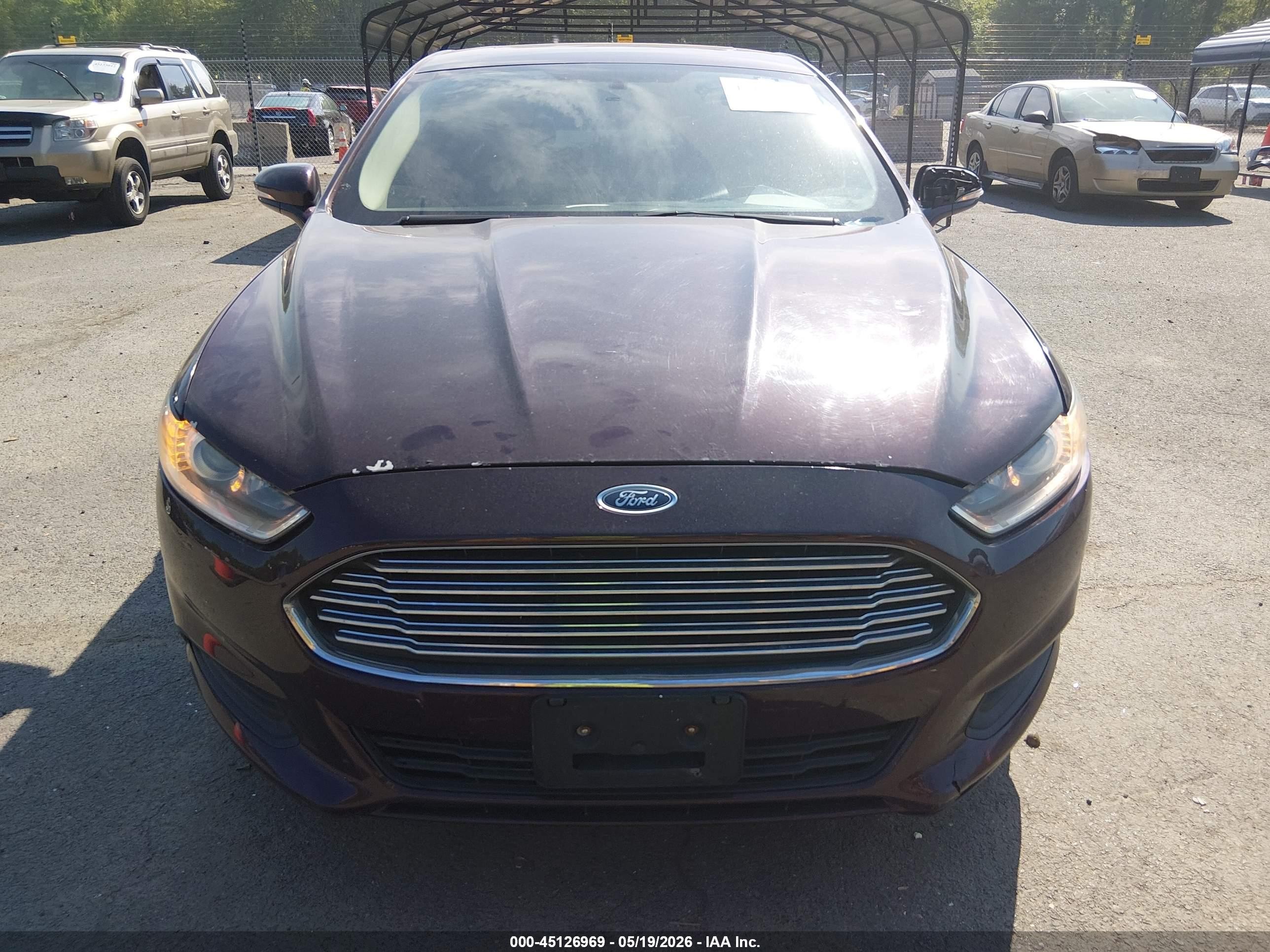 2013 Ford Fusion Se Maroon vin: 3FA6P0H73DR316740