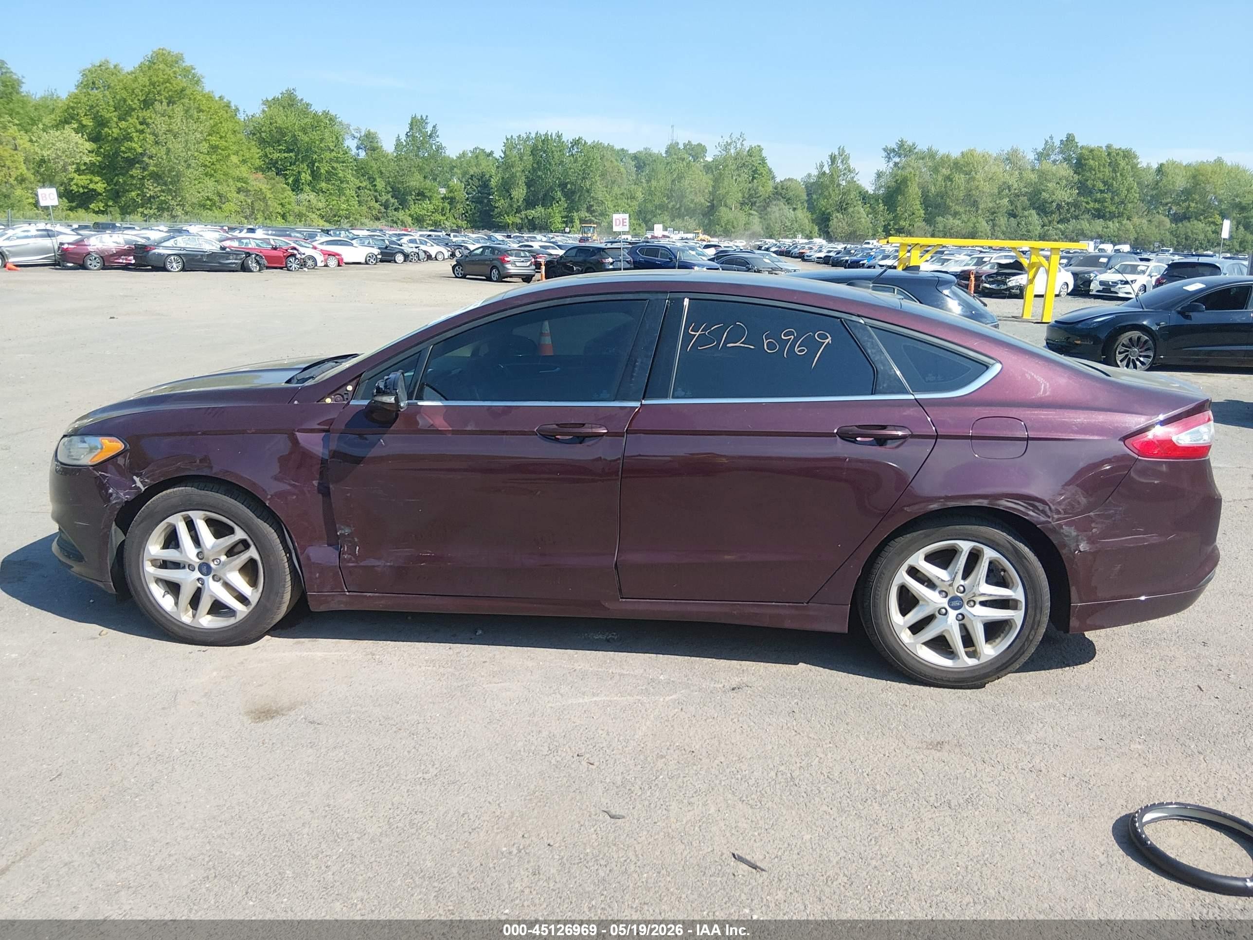 2013 Ford Fusion Se Maroon vin: 3FA6P0H73DR316740