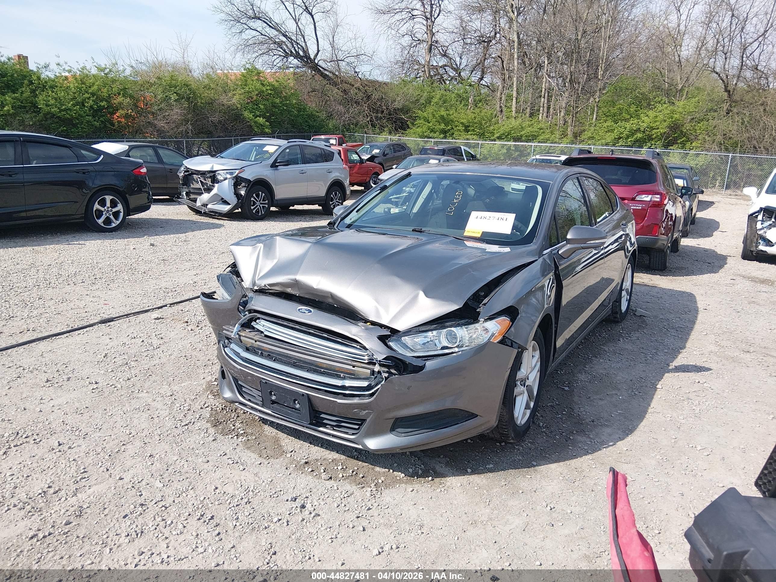 2013 Ford Fusion Se Gray vin: 3FA6P0H73DR370118