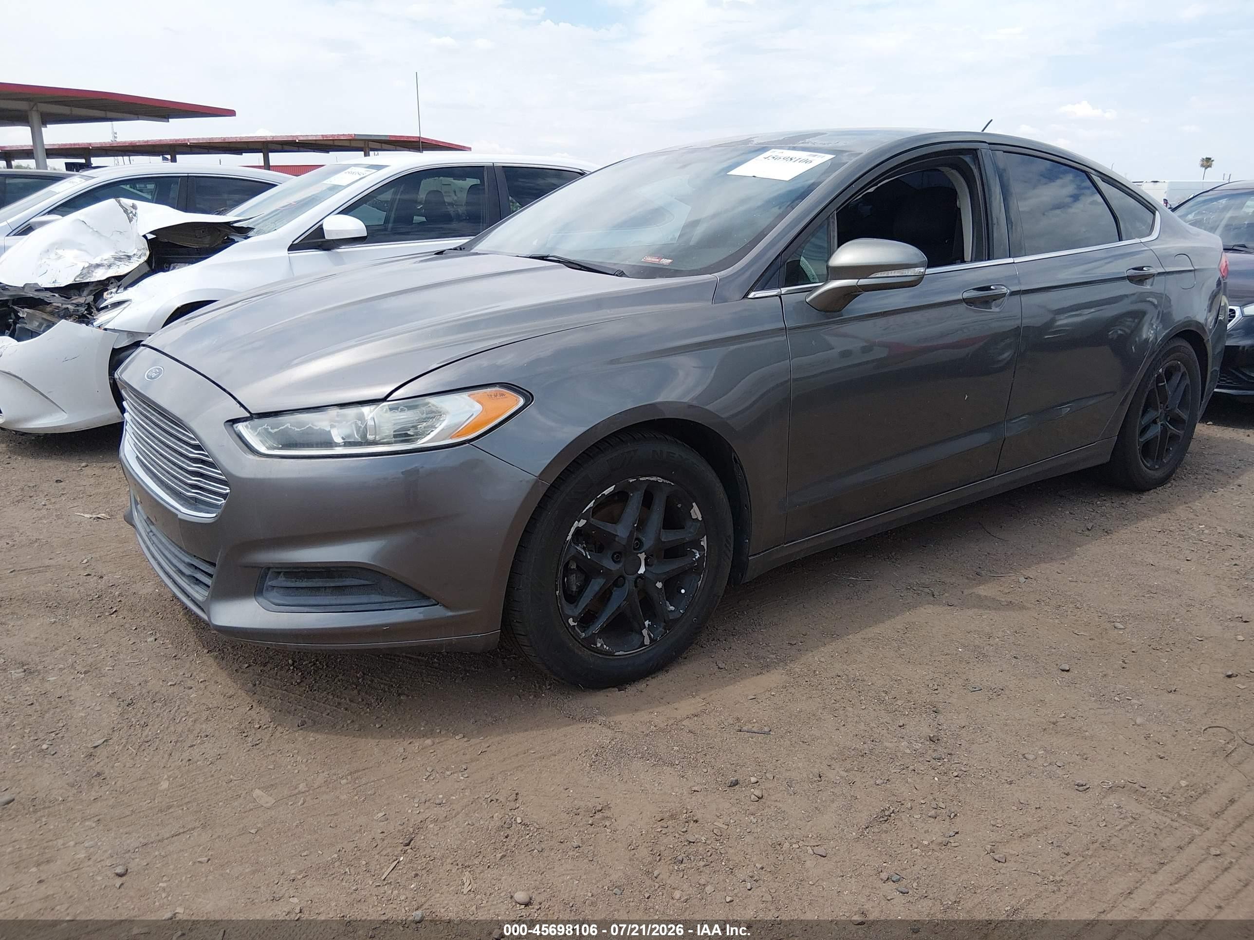 2014 Ford Fusion Se Gray vin: 3FA6P0H73ER160183