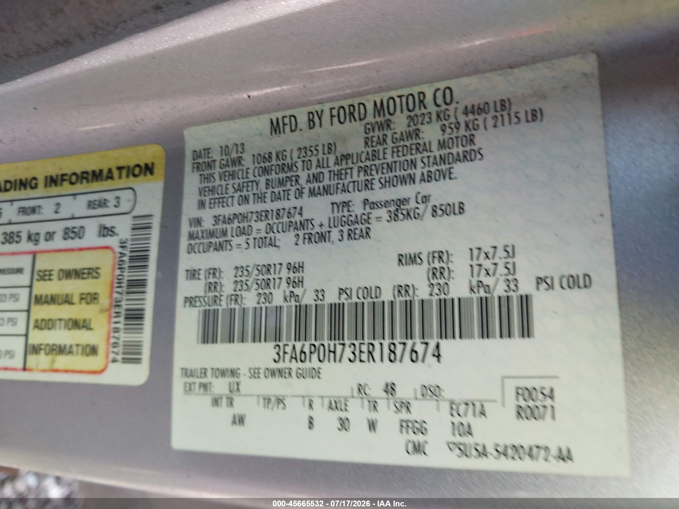 2014 Ford Fusion Se Silver vin: 3FA6P0H73ER187674
