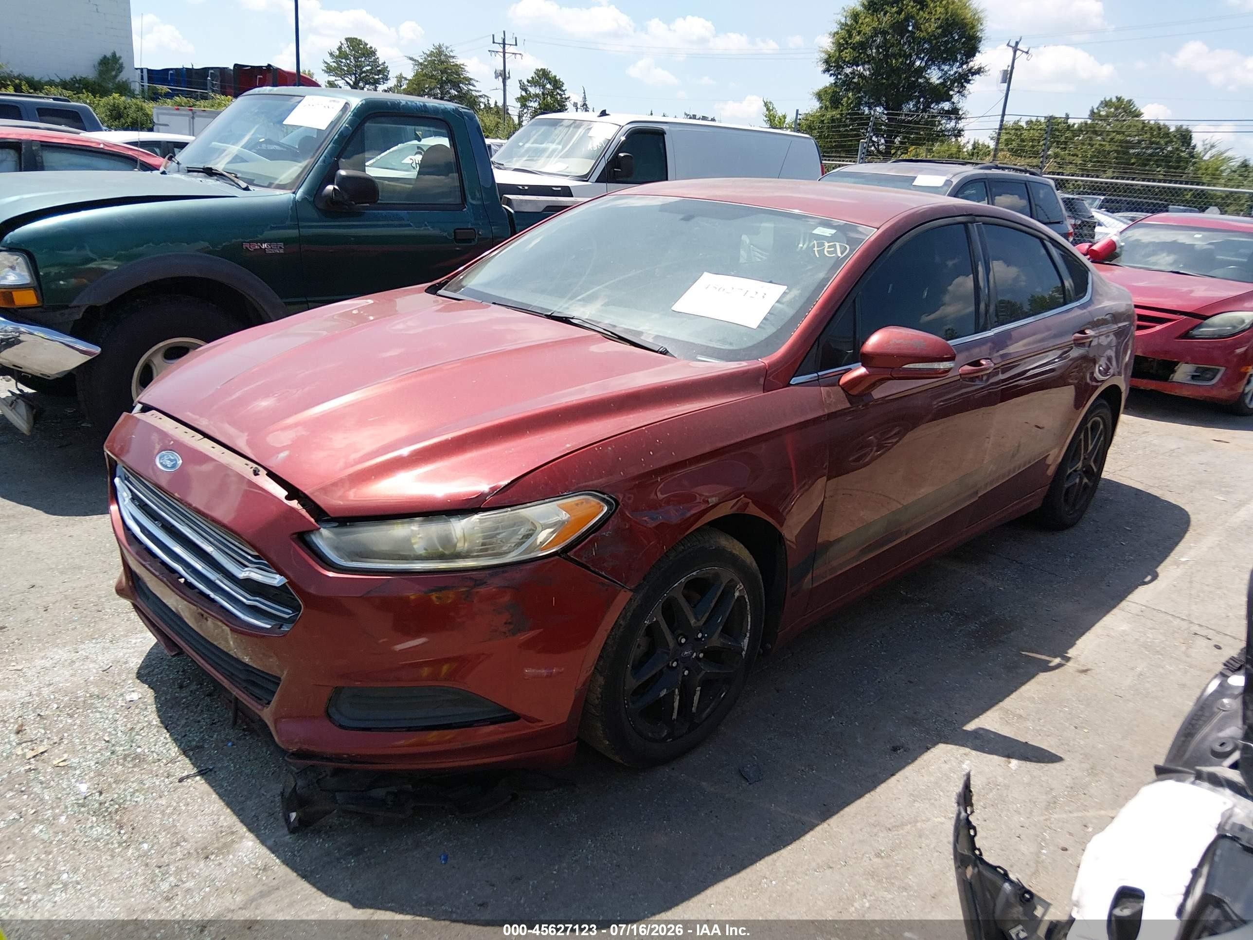 2014 Ford Fusion Se Maroon vin: 3FA6P0H73ER198187