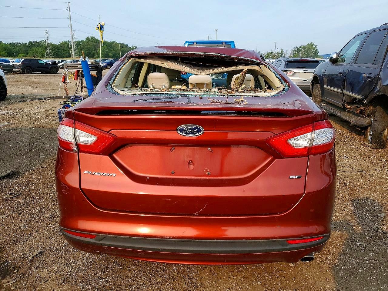 2014 Ford Fusion Se Orange vin: 3FA6P0H73ER225906