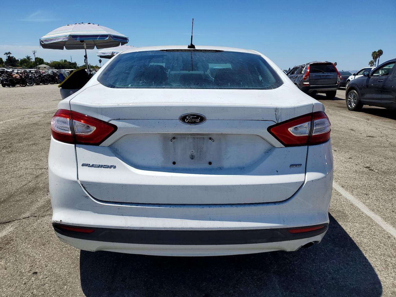 2014 Ford Fusion Se White vin: 3FA6P0H73ER292487