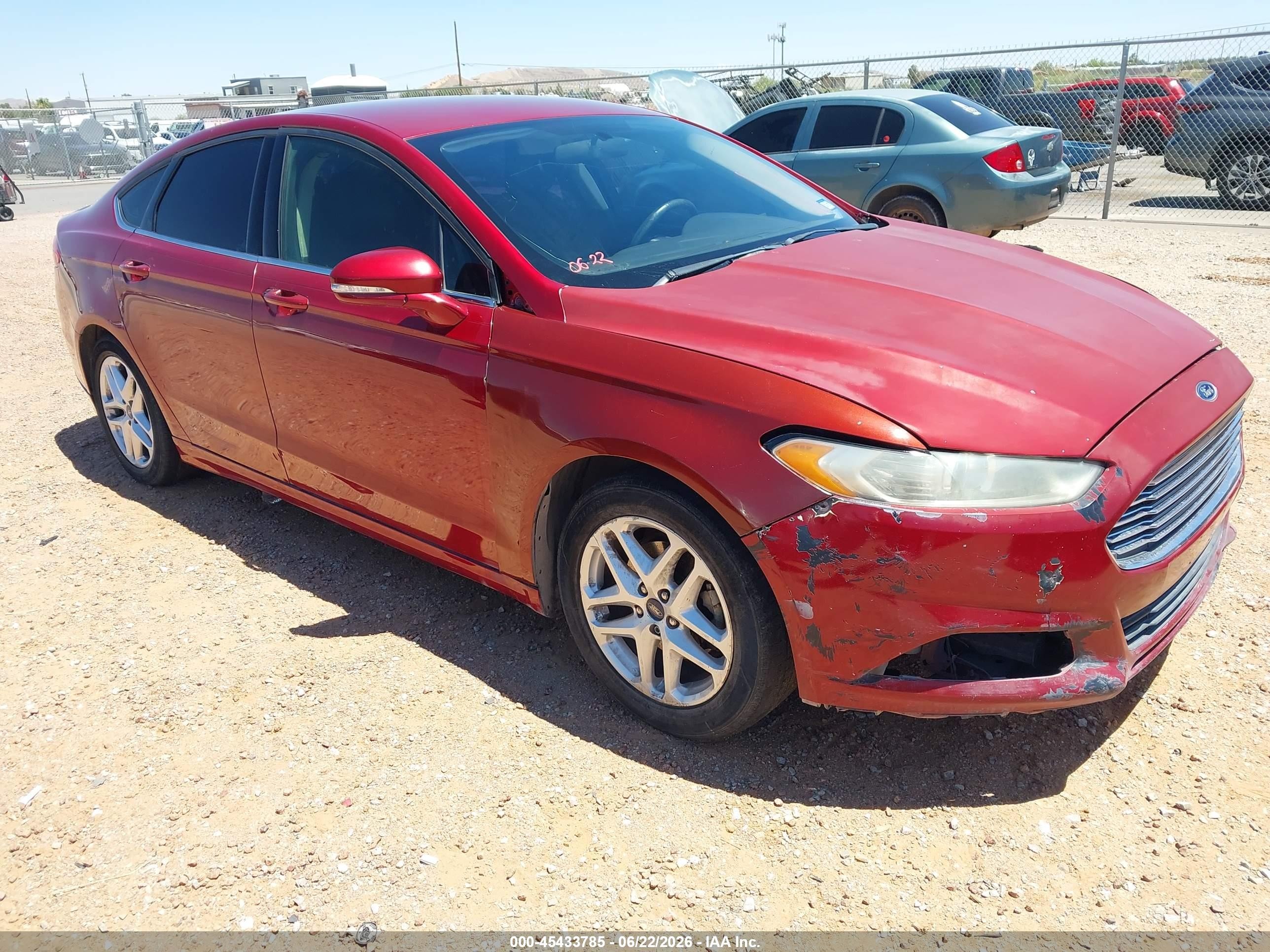 2014 Ford Fusion Se Red vin: 3FA6P0H73ER315461