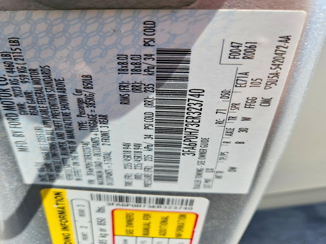 2014 Ford Fusion Se Silver vin: 3FA6P0H73ER323740