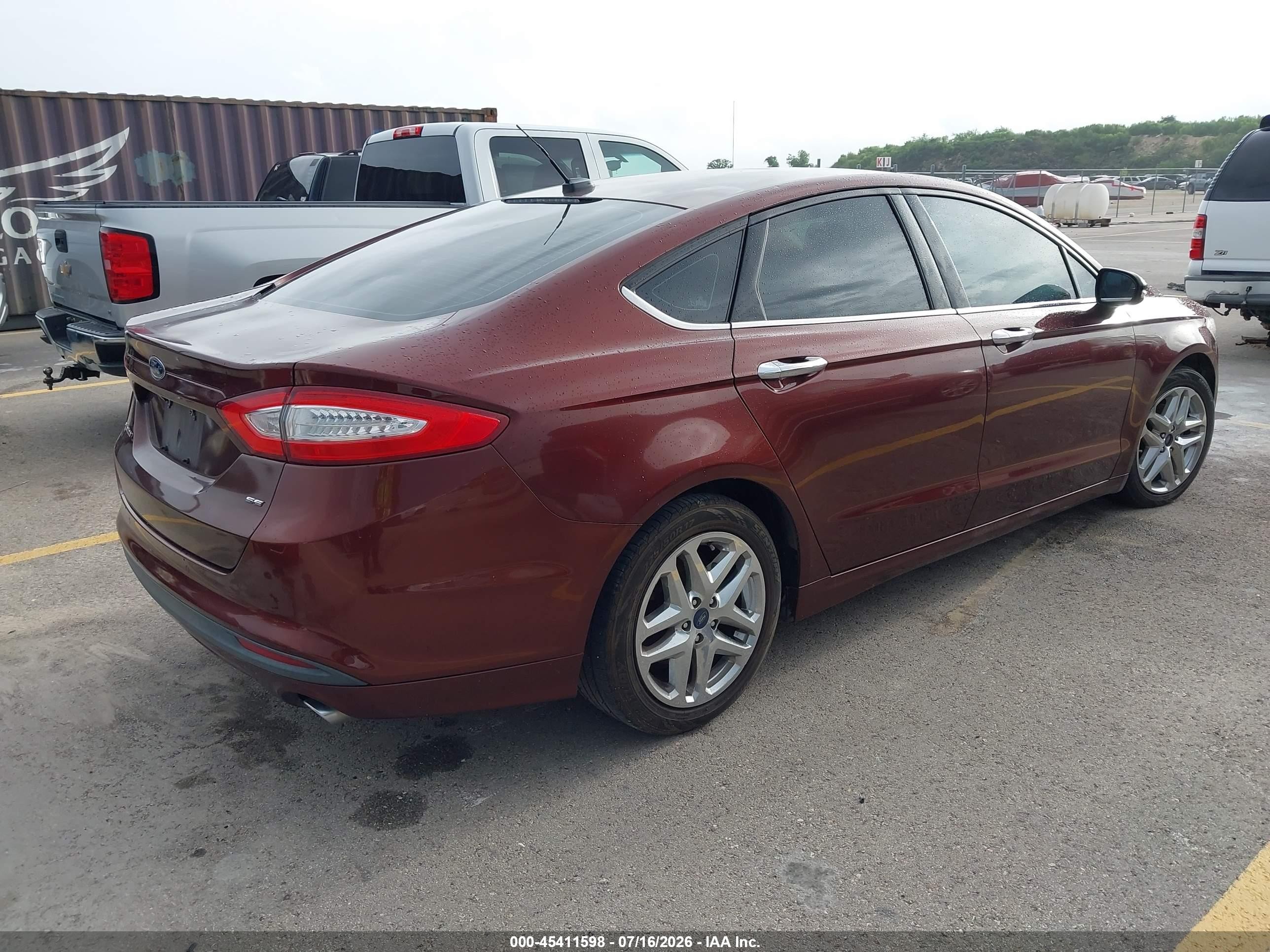 2015 Ford Fusion Se Maroon vin: 3FA6P0H73FR118422