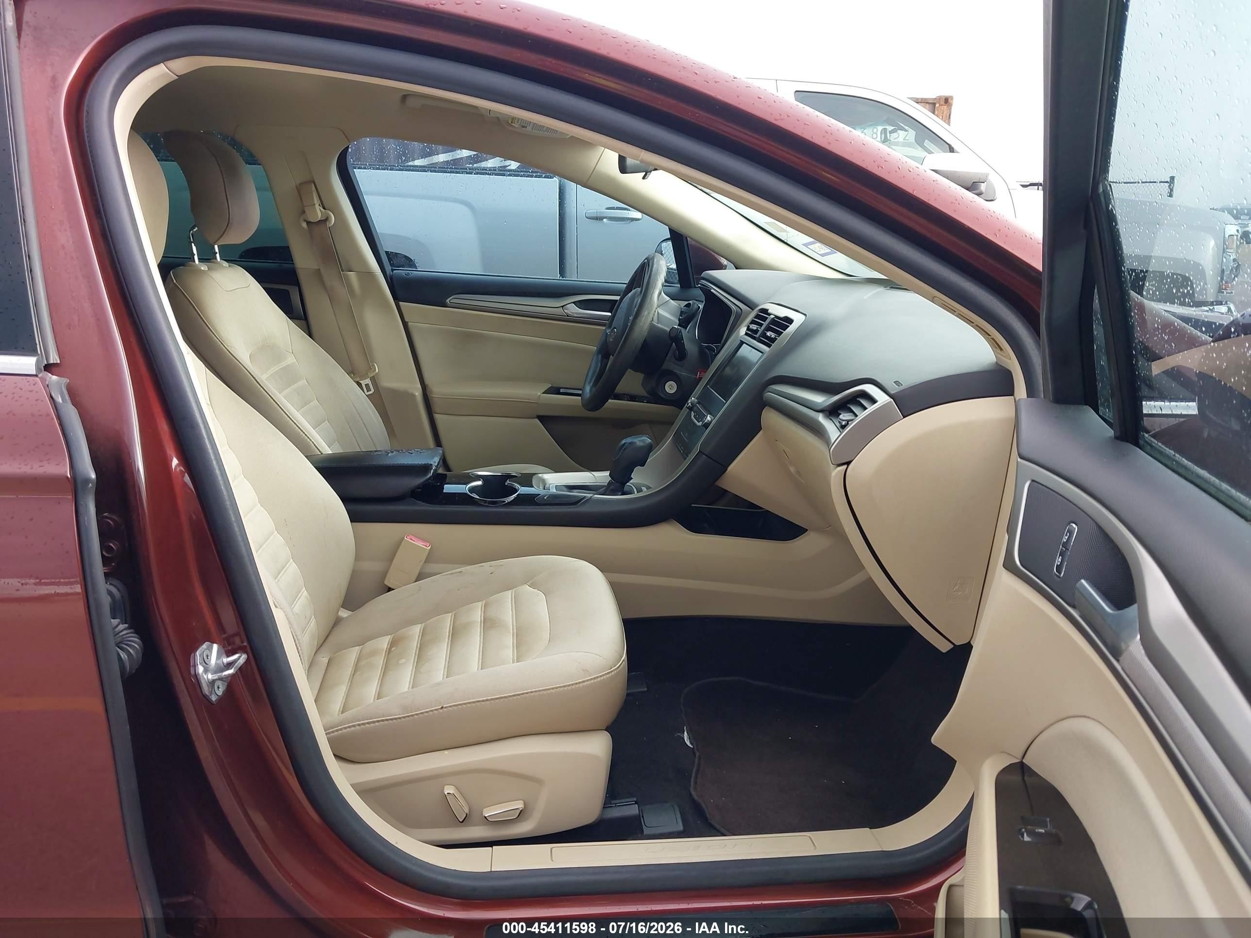 2015 Ford Fusion Se Maroon vin: 3FA6P0H73FR118422