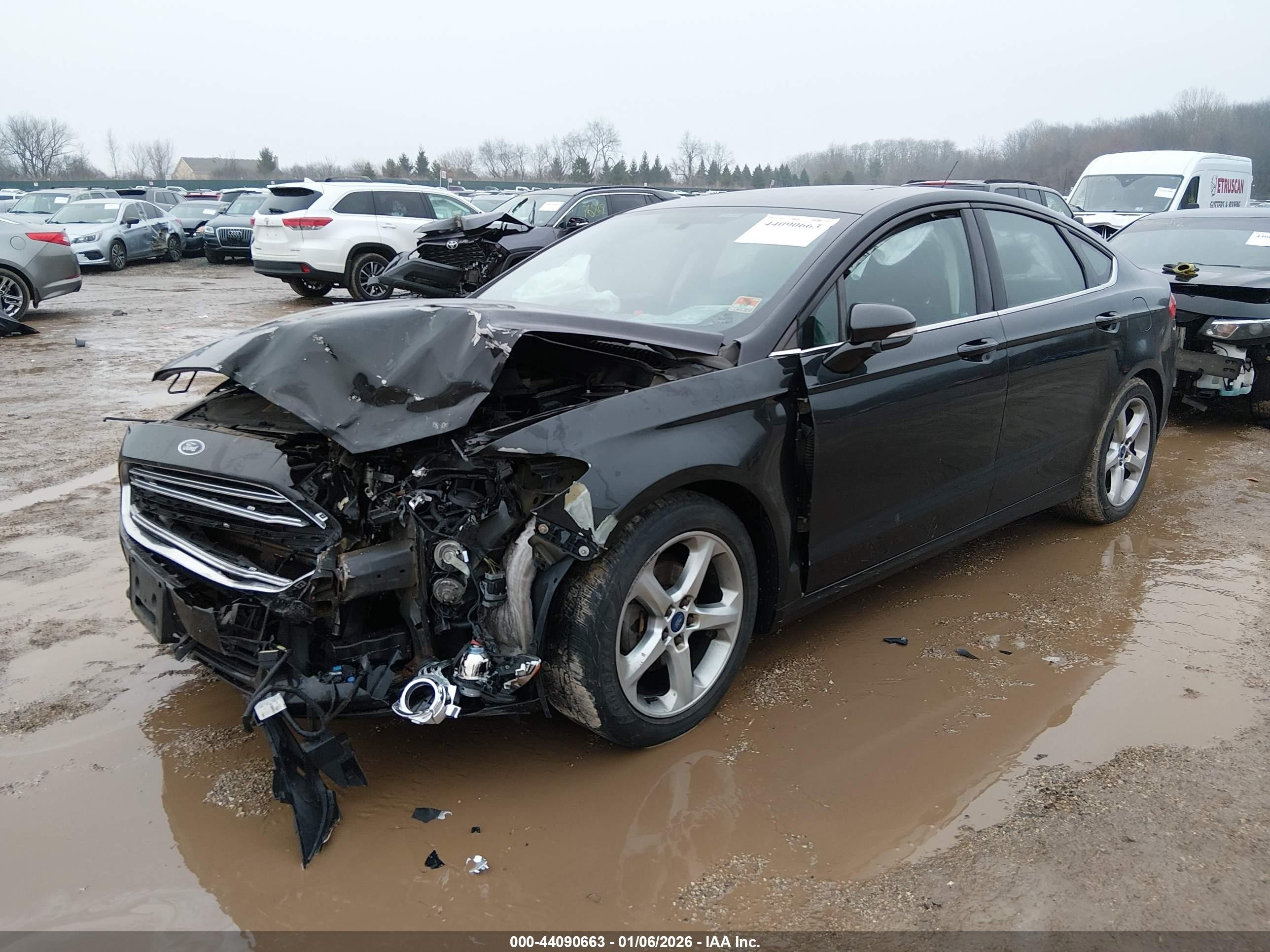 2015 Ford Fusion Se Black vin: 3FA6P0H73FR142929